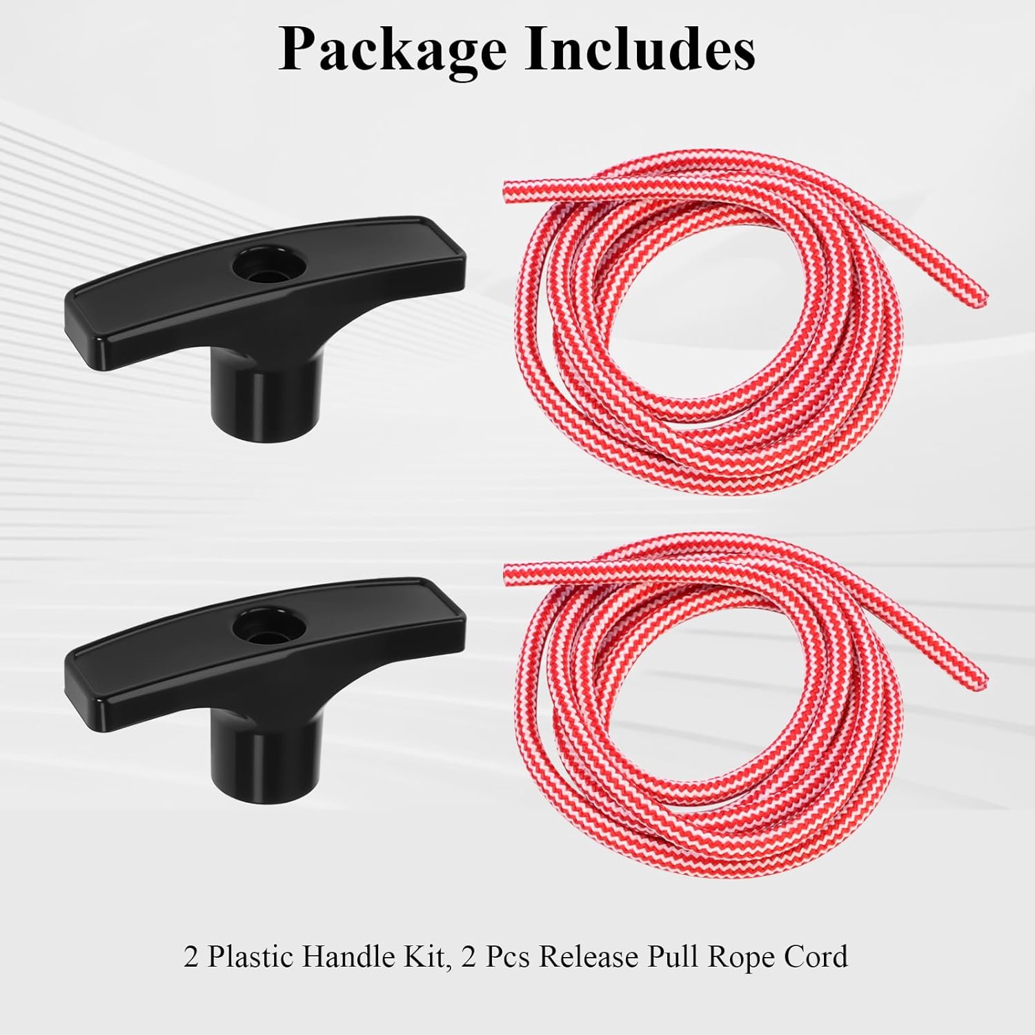 2 Pcs 41A2828 / 041A2828 Rope Handle Kit, Garage Emergency Release Pull Rope Cord Handle Kit, Fit for Chamberlain, Craftsman & LiftMaster Models, Garage Opener, Red White Emergency Pull Rope W/Handle - Image 6