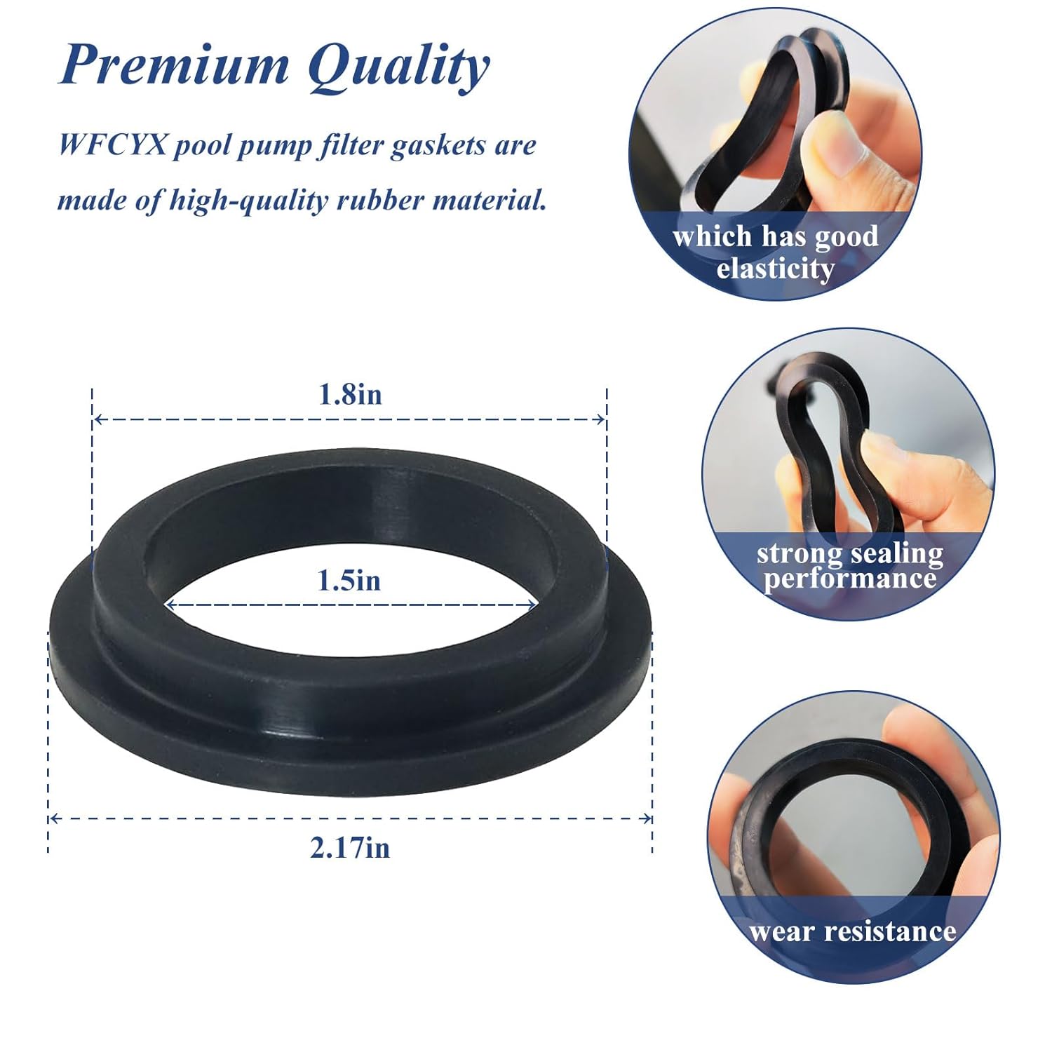4 Pcs 11412 Pool L-Shape O-Ring Gasket Replacement for Intex Sand Filter Pump Motor, Replaces Pool Pump Parts 11412 - Image 6