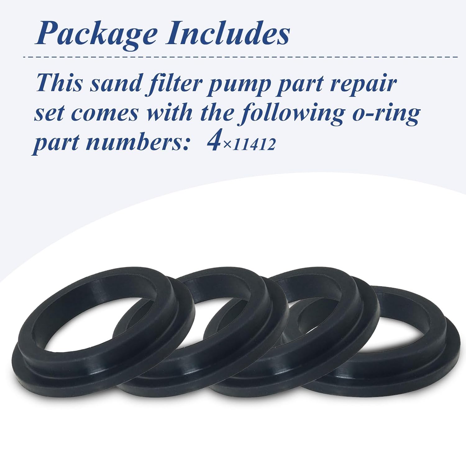 4 Pcs 11412 Pool L-Shape O-Ring Gasket Replacement for Intex Sand Filter Pump Motor, Replaces Pool Pump Parts 11412 - Image 7