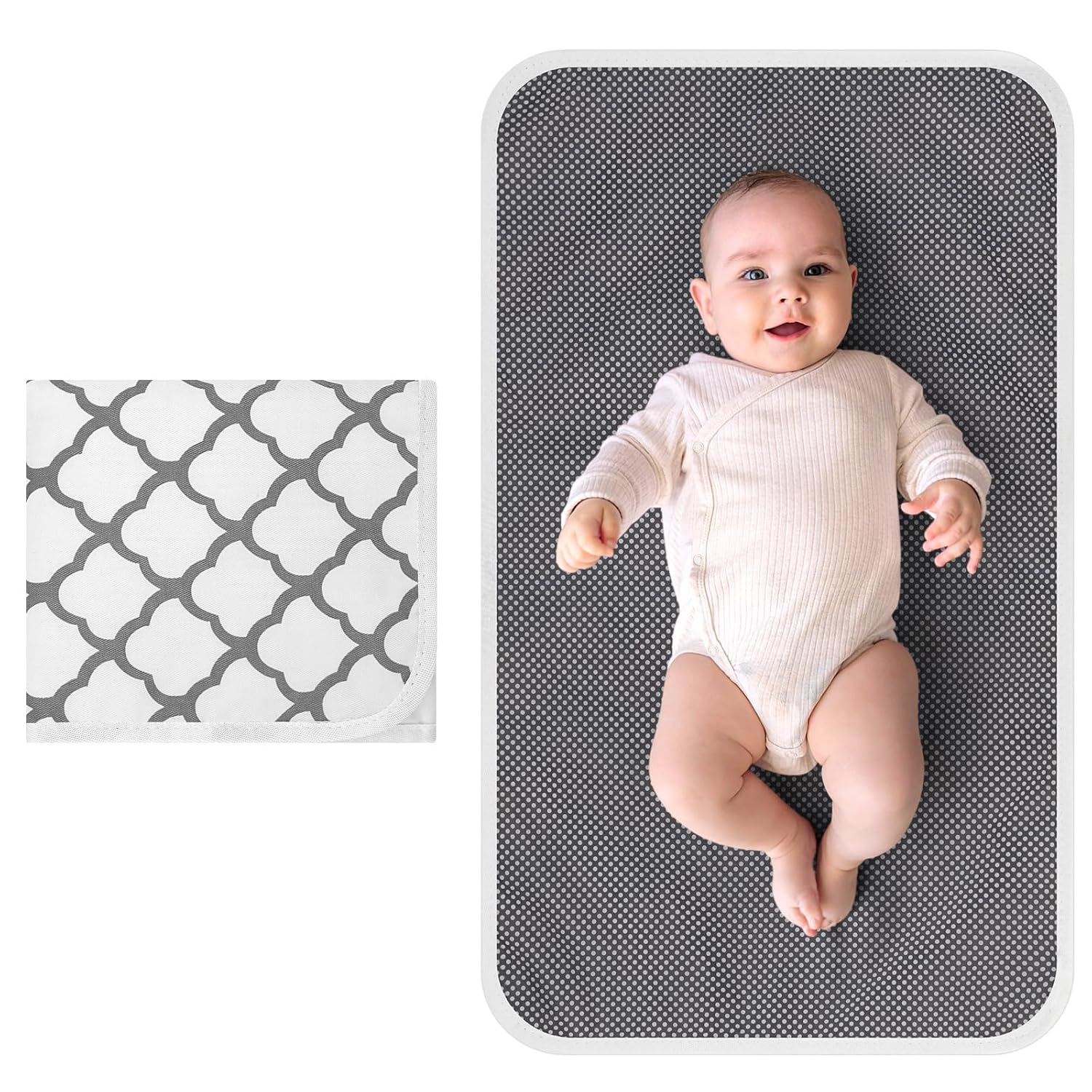 Portable Diaper Changing Pad, Waterproof Foldable Baby Changing Mat for Travel, Baby Essentials Shower Registry Gifts - Image 2