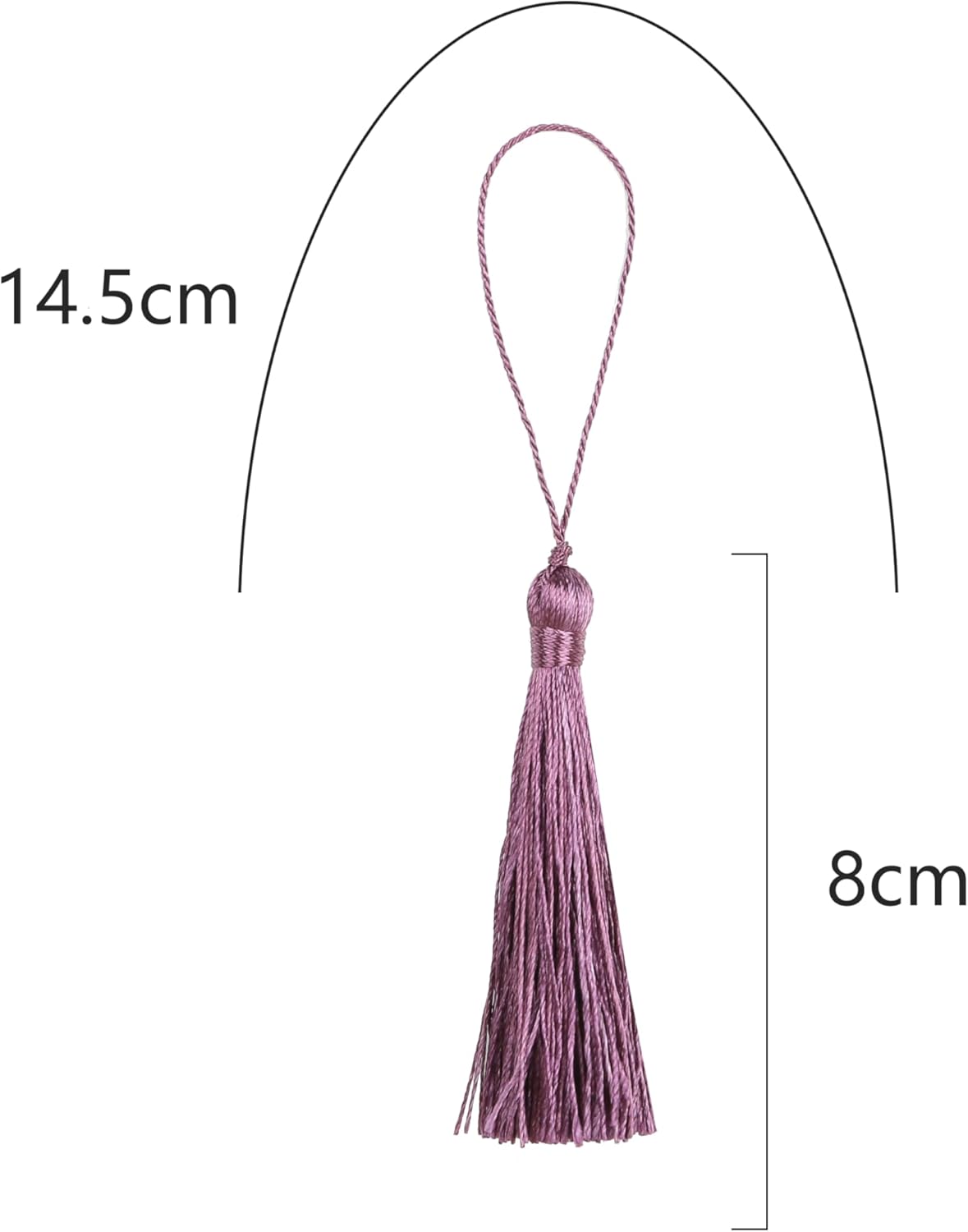 46pcs 5inch Silky Floss Carft Tassel Keychain Tassel with 2.5inch Cord Loop Earring Jewelry Making,Souvenir,DIY Accessory - Image 2