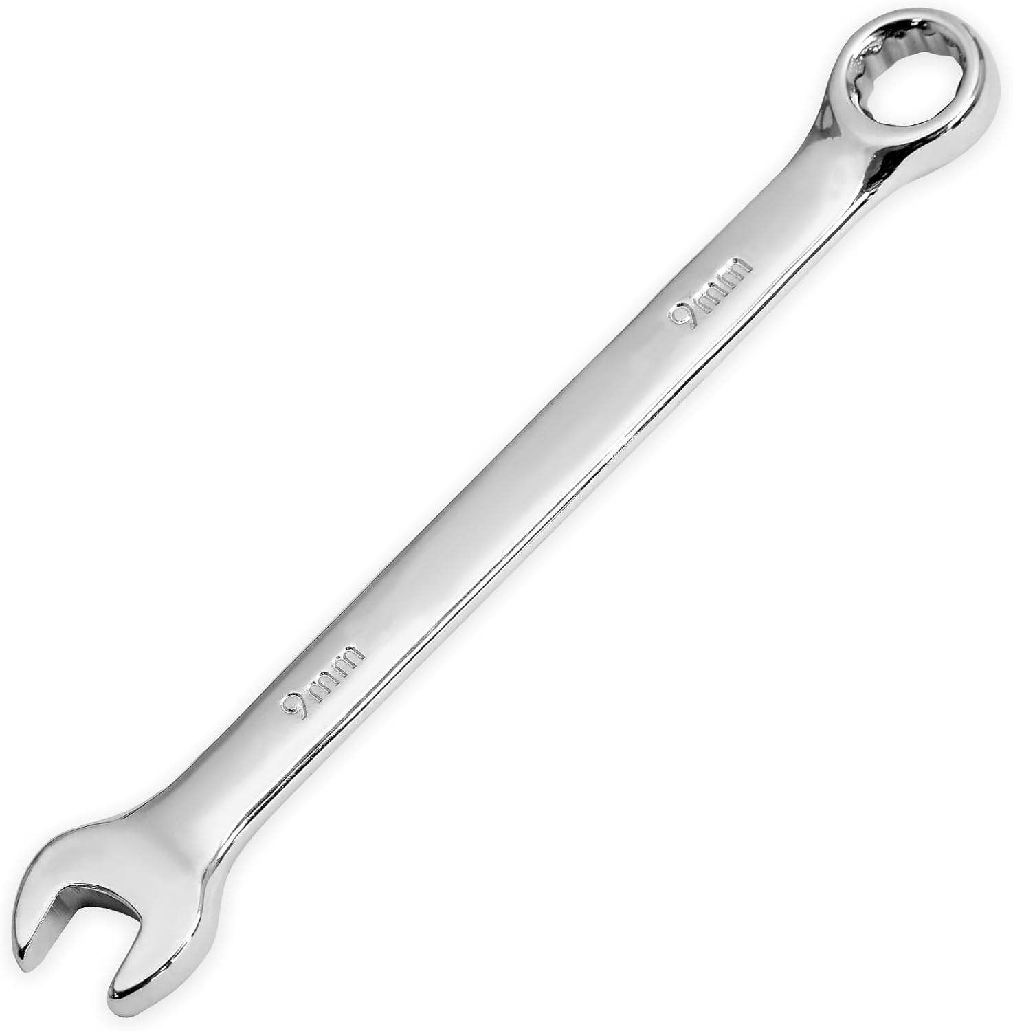 9mm Metric Wrench Industrial Combination Wrench with 12-Point Design Chrome Vanadium Steel Gear Wrenches - Image 1