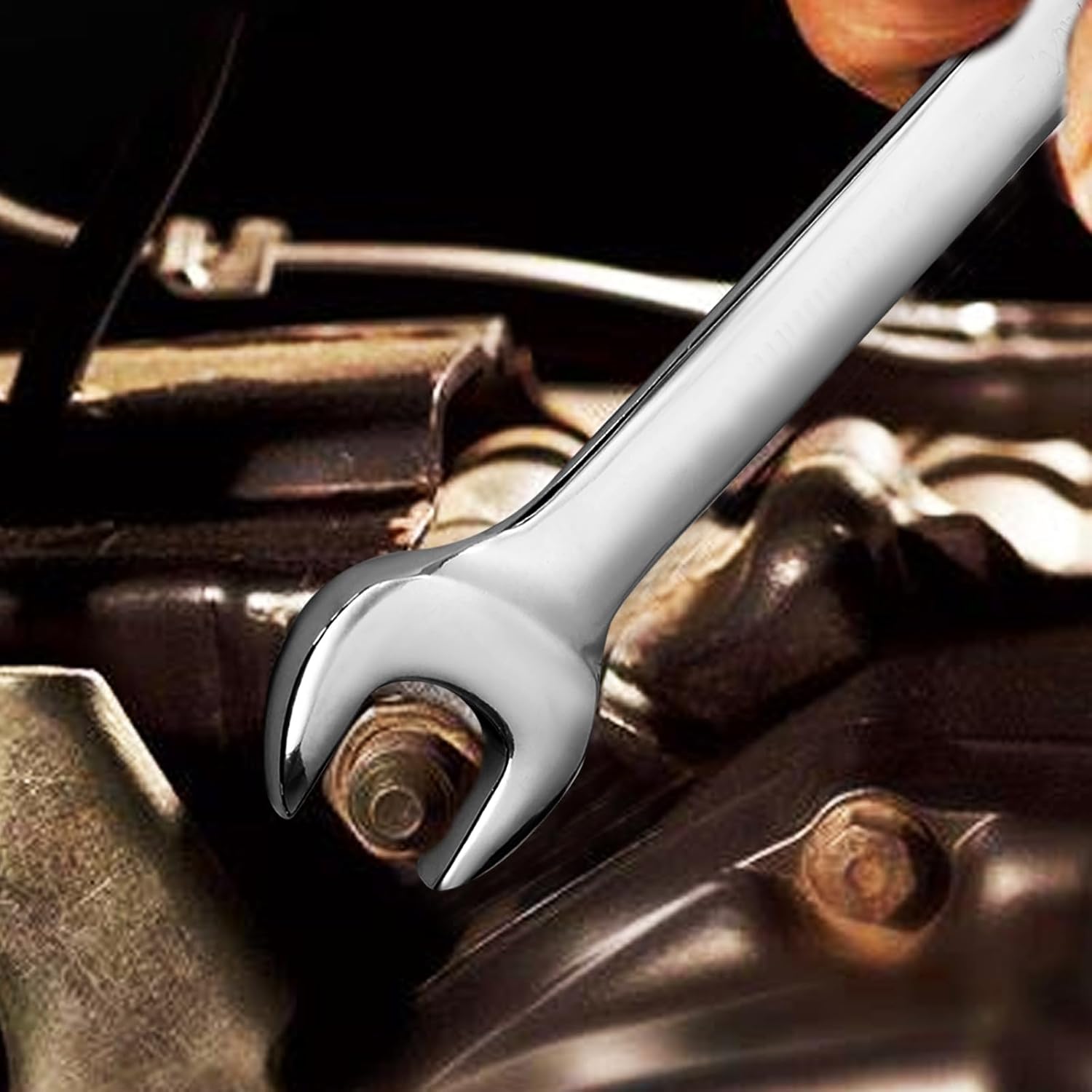 9mm Metric Wrench Industrial Combination Wrench with 12-Point Design Chrome Vanadium Steel Gear Wrenches - Image 6