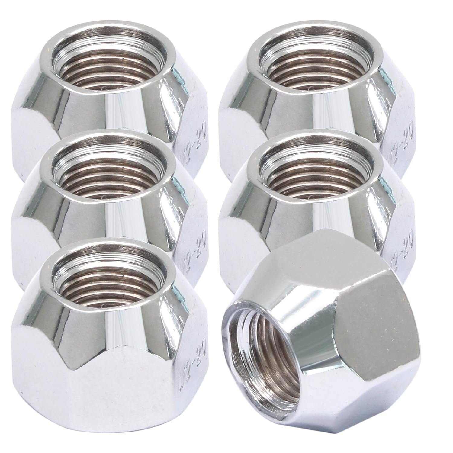 5Pcs 1/2-20 Inch Trailer Lug Nuts 509 Tire Lugs Wheel Nuts Wheel Trailer Lugs 1/2 20 Open End Lug Nuts for Trailers Tire Wheel - Image 1