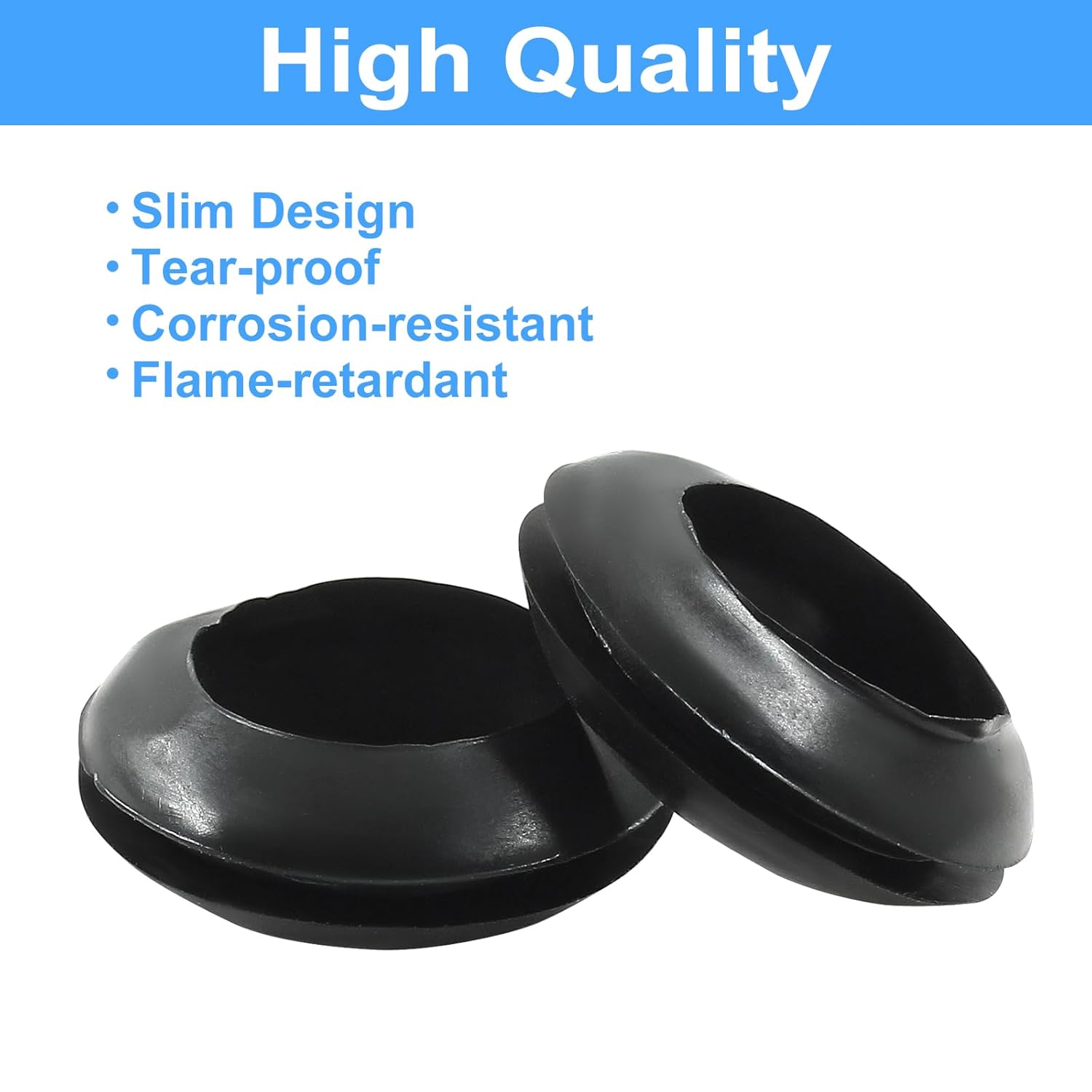 12 Pcs 20mm Rubber Grommets, 3/4 Inch ID Rubber Hole Grommets Rubber Wire Grommets Eyelet Ring Gasket Hole Grommets for Firewall Wires Cables Hoses Protection - Image 4
