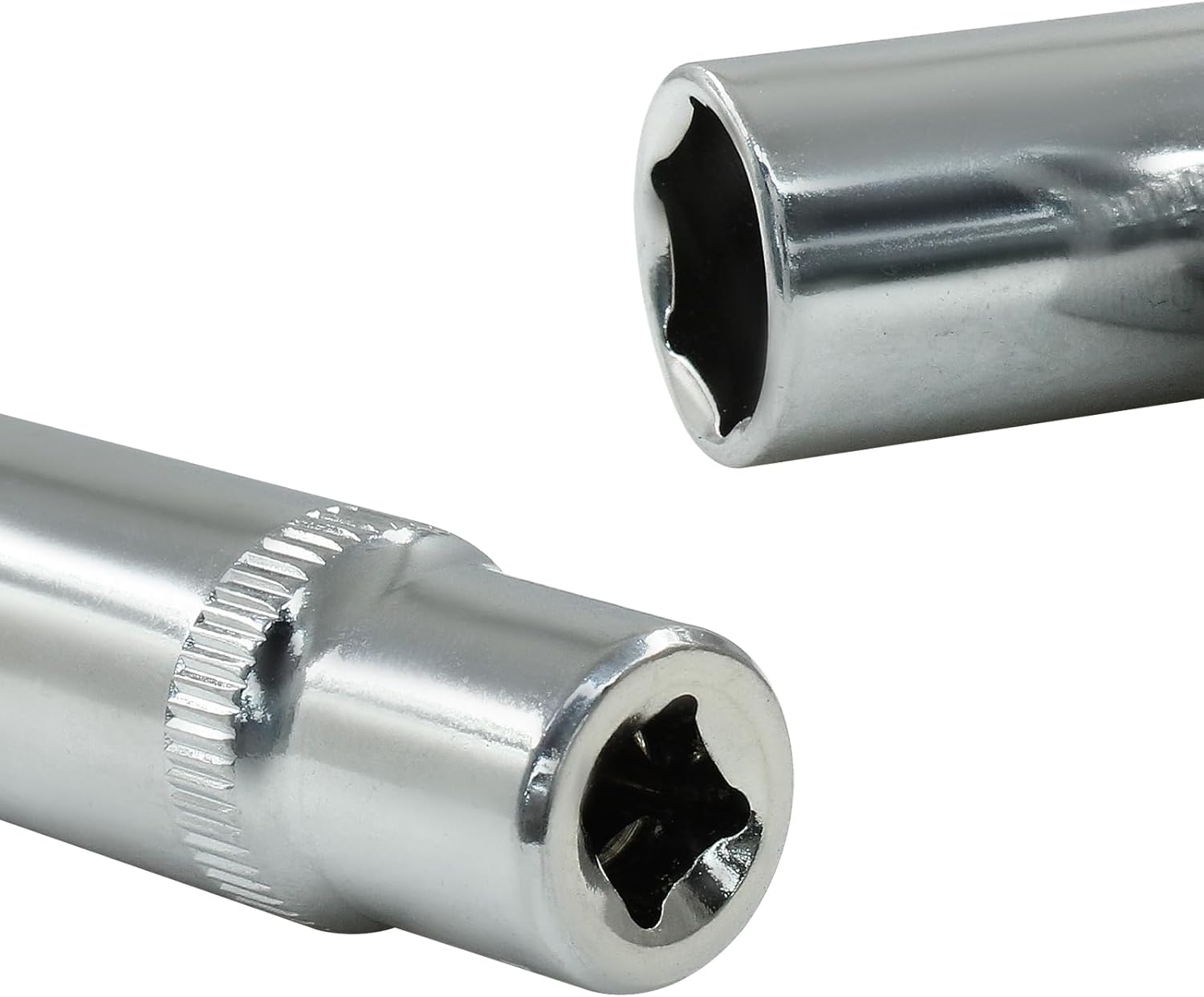 1/4-Inch Drive × 12mm Deep Shallow Socket, 6 Point Shallow Socket, Cr-V, Standard, Metric, 2Pcs - Image 5