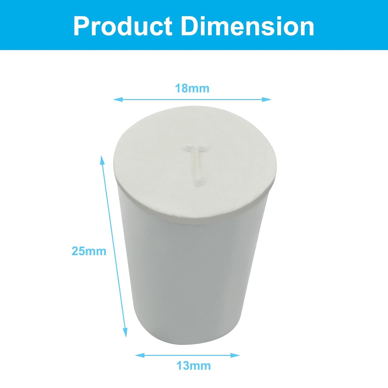 10 Pcs White Solid Rubber Stoppers 1# Tapered Lab Bungs Solid Rubber Stoppers Tapered Lab Seal Rubber Stoppers - Image 3