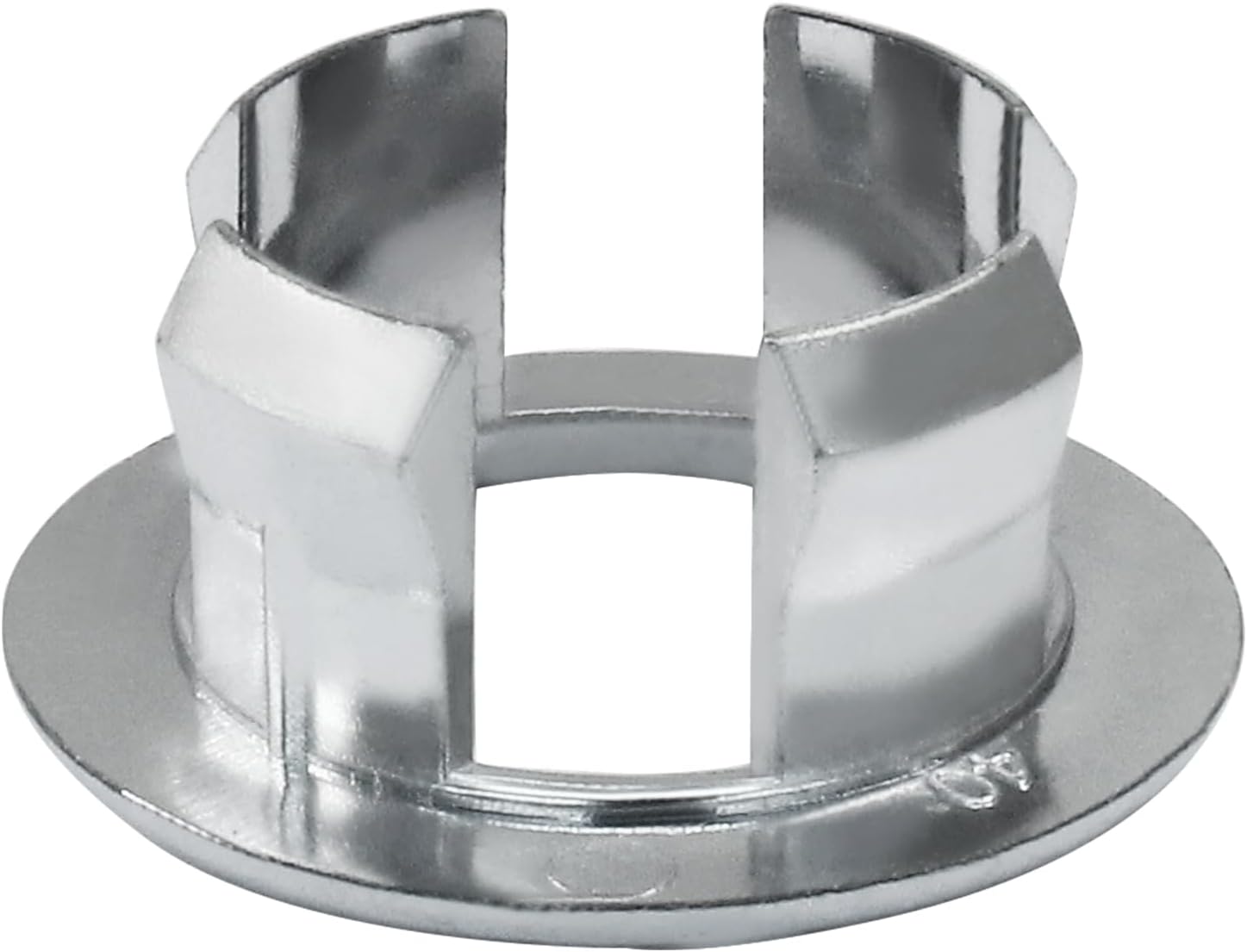 6 Pack Sink Overflow Ring Round Basin Trim Drain Cap Cover Sink Basin Trim Overflow Cover Hole Insert in Cap for Kitchen Bathroom, Chrome - Image 5