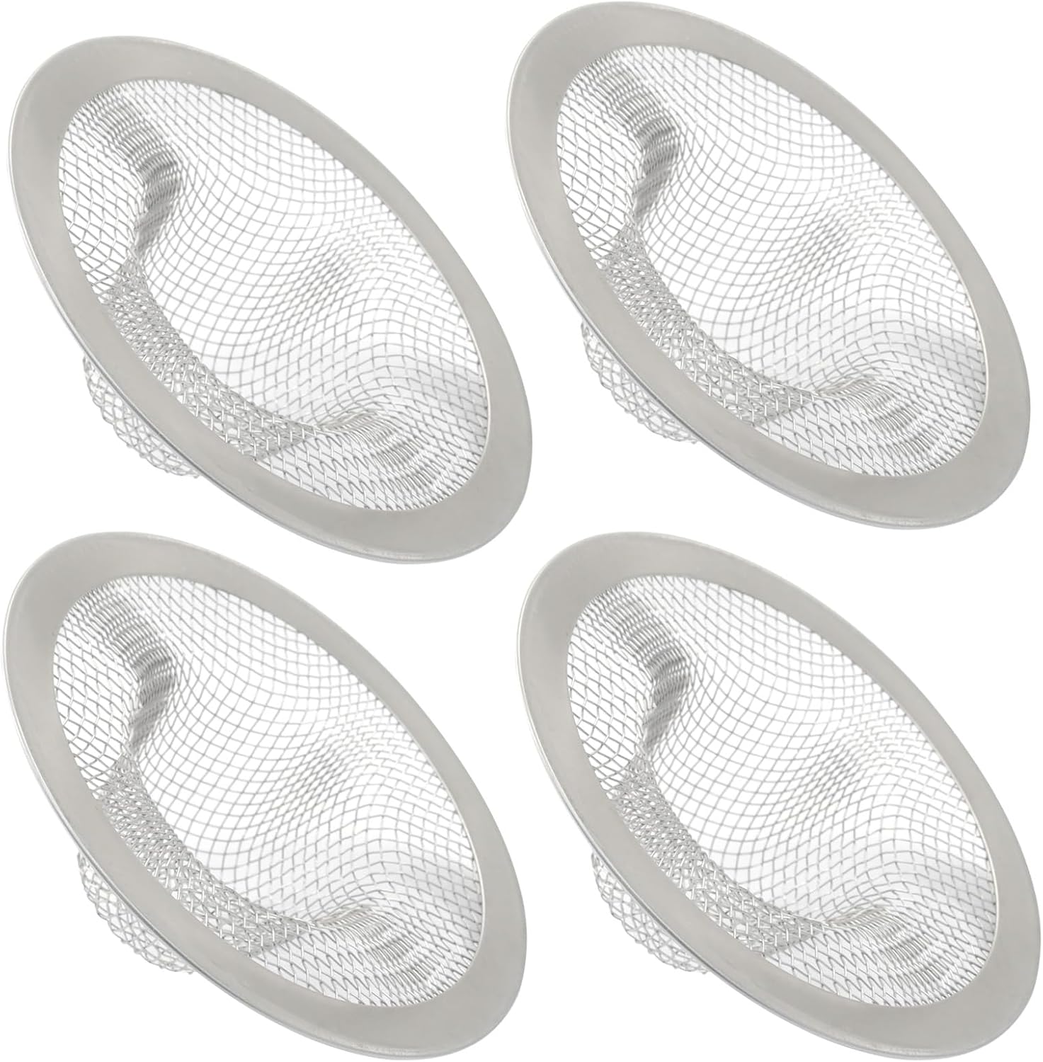 4 Pack Heavy Duty Stainless Steel Kitchen Sink Strainer, 2.75