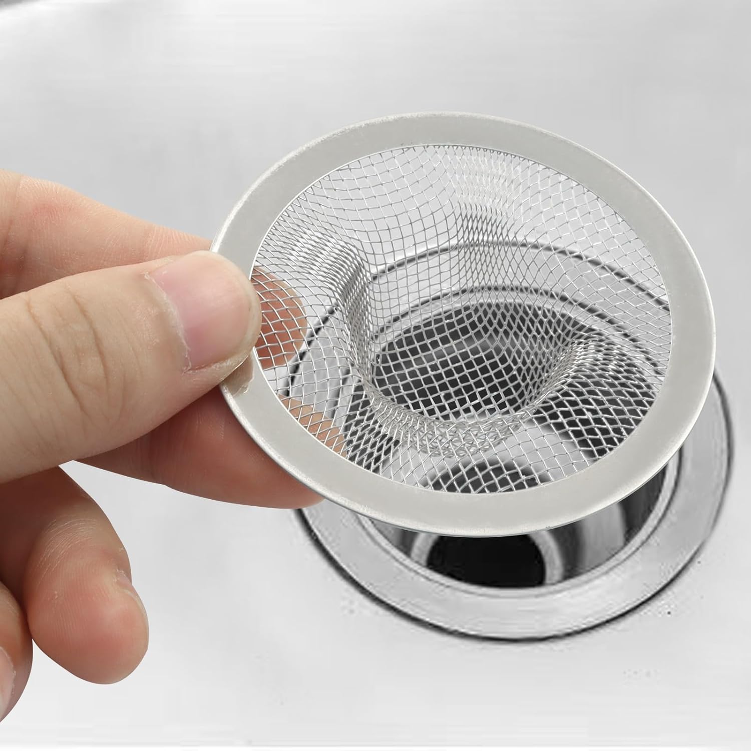 4 Pack Heavy Duty Stainless Steel Kitchen Sink Strainer, 2.75