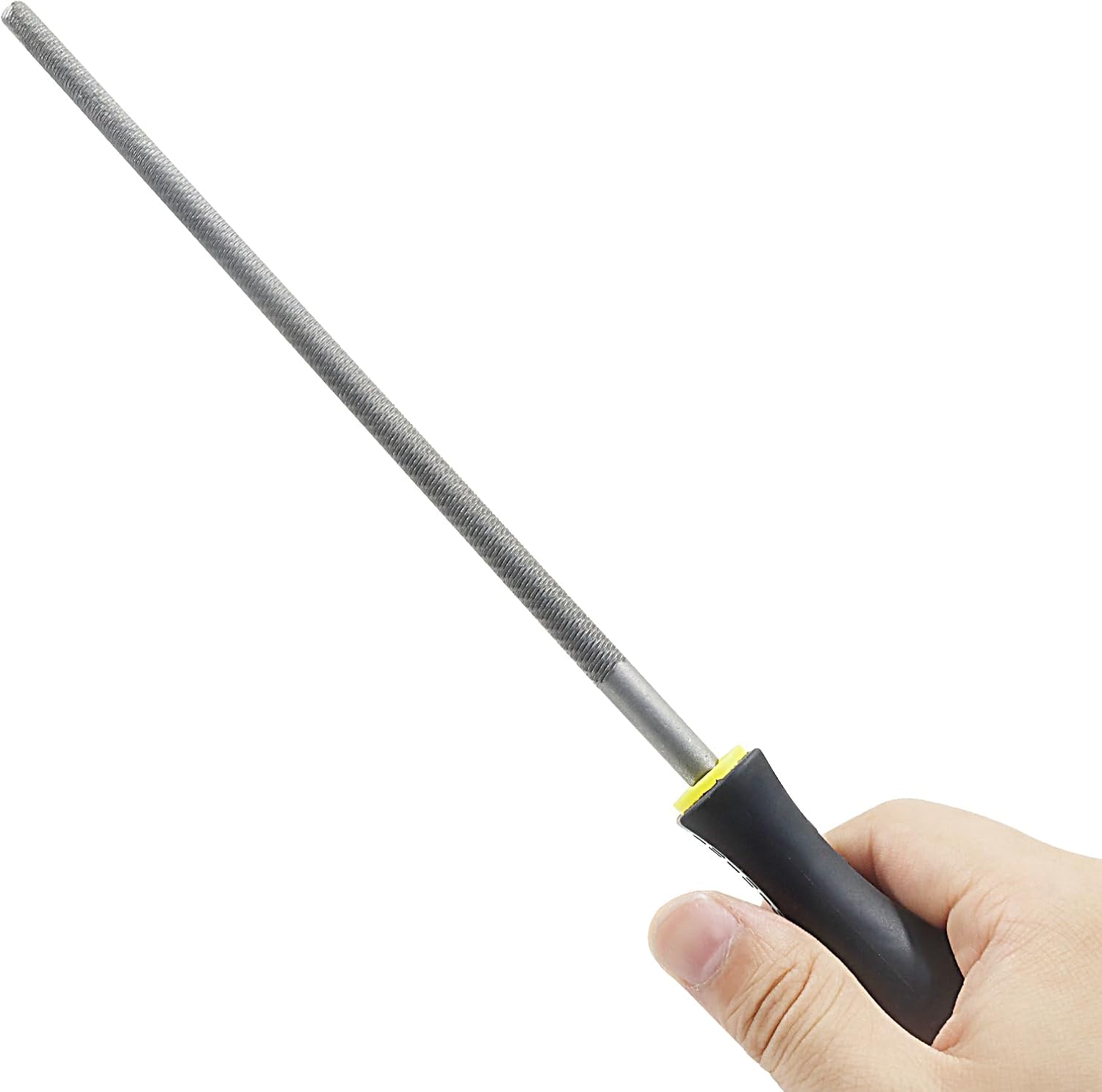 8 Inch Round File, Carbon Steel Rat Tail Metal File Tool Sharpener for Professionals/Wood/DIY Enthusiasts - Image 5