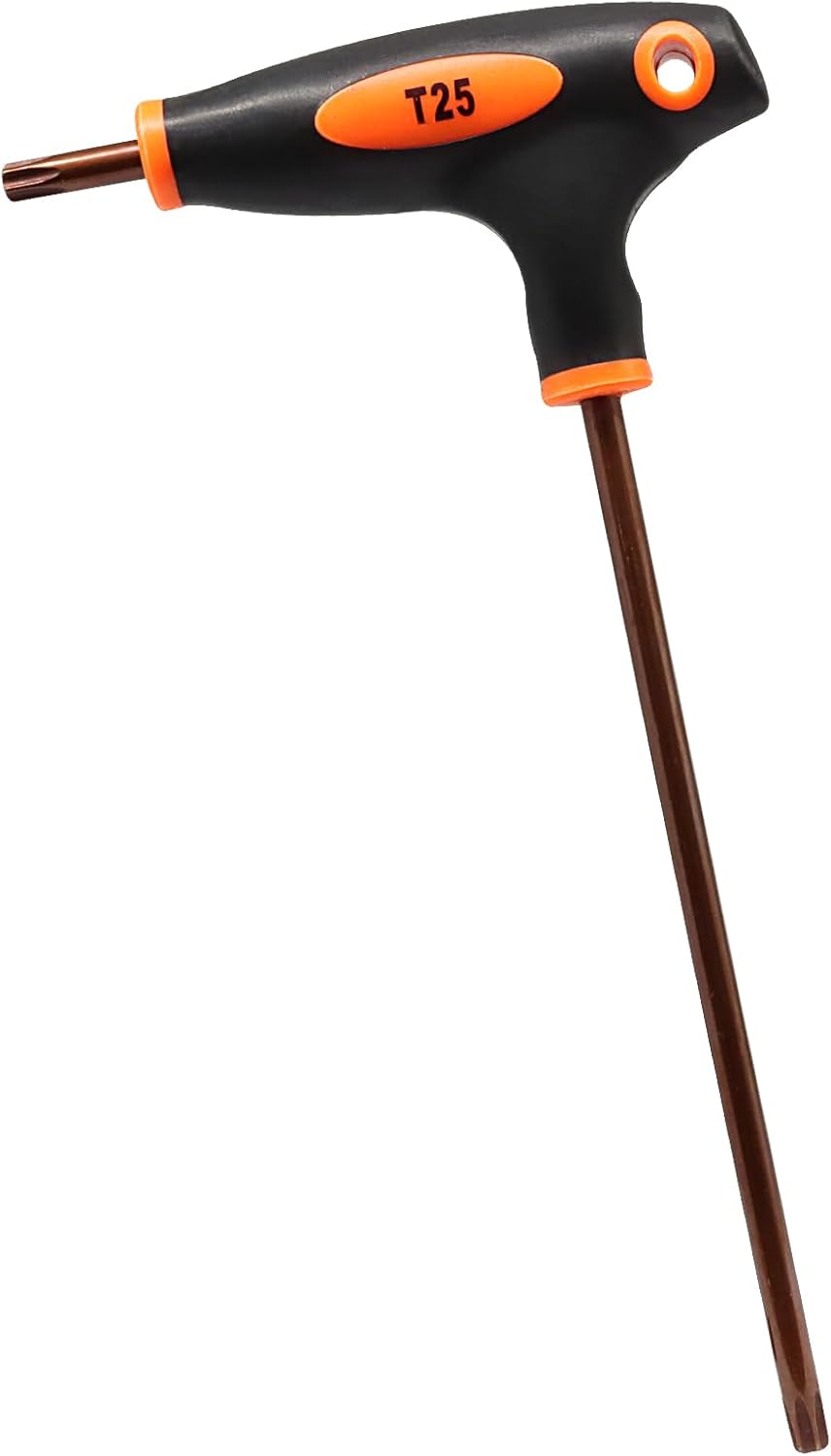 T25 Torx Screwdriver, Anti Tamper Proof Torx Key S2 Steel Wrench, T-Handle Dual End Wrench for Home Repair/Mechanical Maintenance(1 Pack) - Image 1
