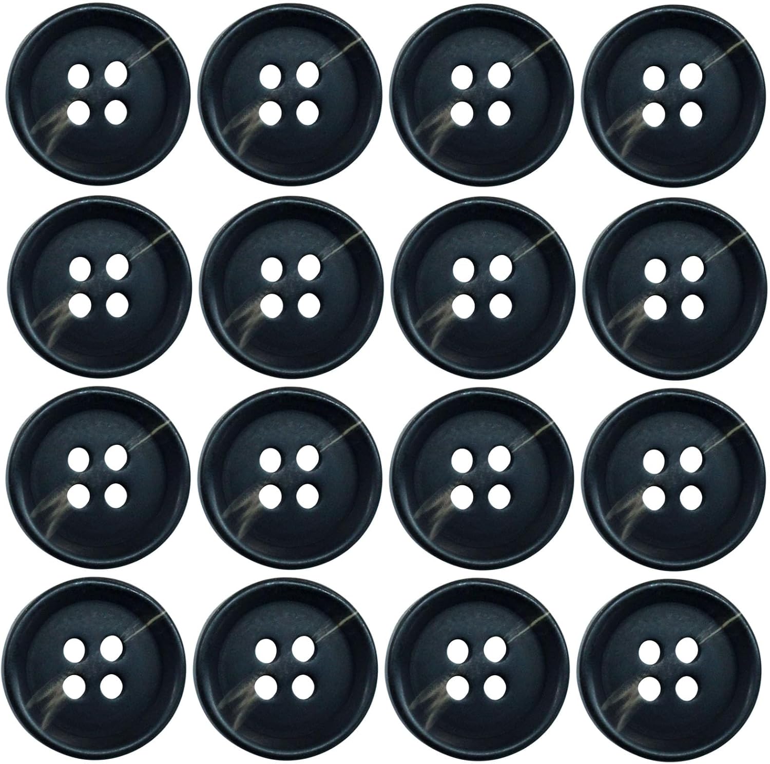 40 PCS 4-Holes Resin Buttons 5/8