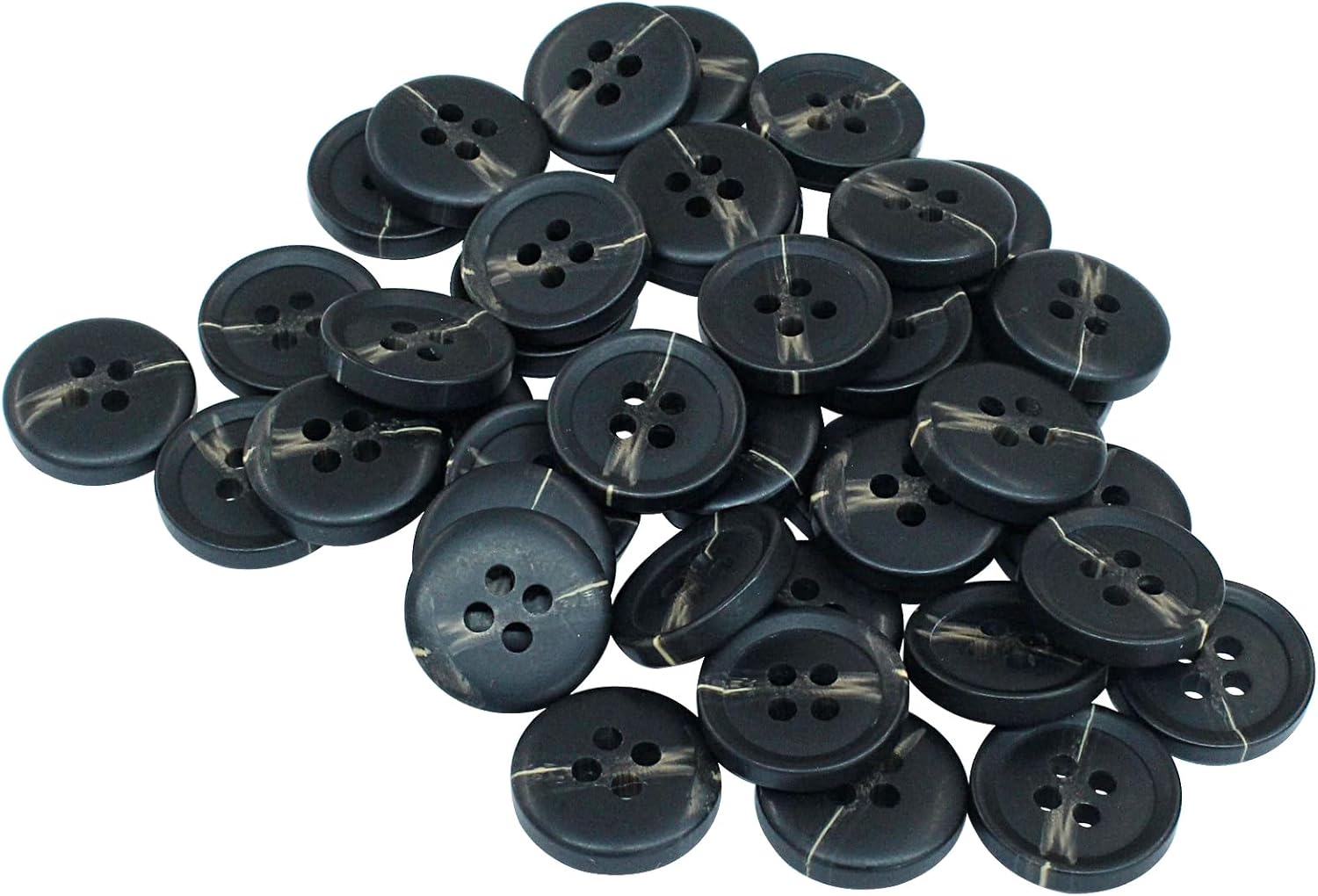 40 PCS 4-Holes Resin Buttons 5/8