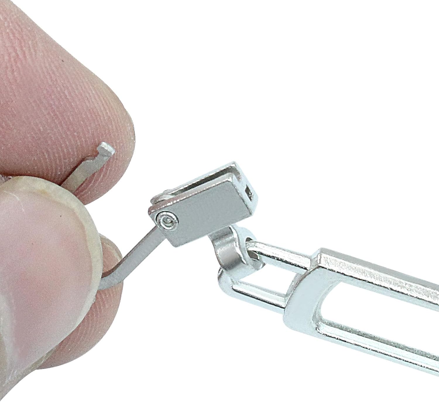 10 PCS Silver Luggage Zipper Pull Replacement, Detachable Metal Zipper Pull Tab Repair Kit for Clothing Jacket Coat Jeans Luggage Suitcase Purse Handbag - Image 4