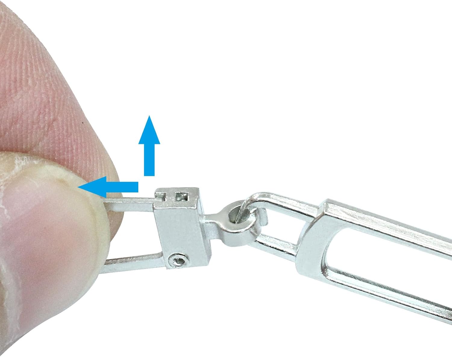 10 PCS Silver Luggage Zipper Pull Replacement, Detachable Metal Zipper Pull Tab Repair Kit for Clothing Jacket Coat Jeans Luggage Suitcase Purse Handbag - Image 5