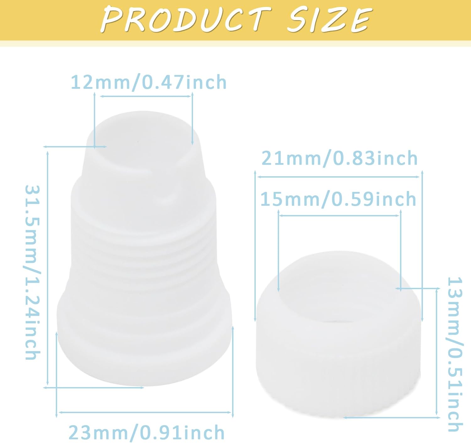 12 Pcs Piping Bag Couplers Plastic Standard Couplers Cake Decorating Coupler Small Pipe Tip Coupler for Frosting Icing Nozzles Cake Baking Tools Accessories - Image 2