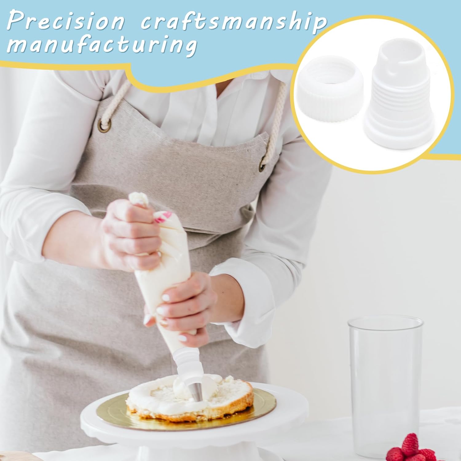 12 Pcs Piping Bag Couplers Plastic Standard Couplers Cake Decorating Coupler Small Pipe Tip Coupler for Frosting Icing Nozzles Cake Baking Tools Accessories - Image 3