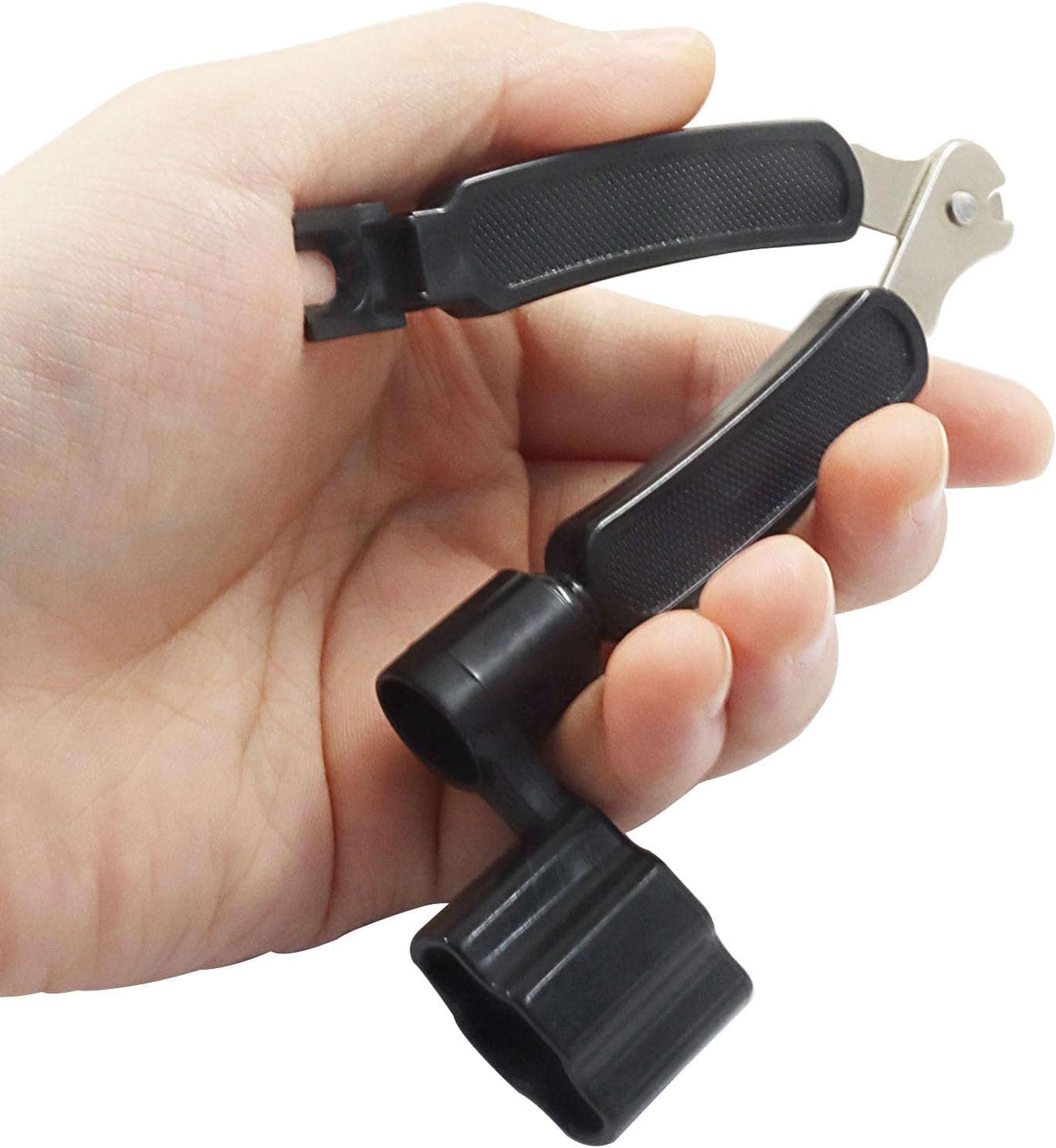 3 in 1 Guitar String Winder Cutter Pin Puller, Functional Guitar Maintenance Tool for Repairing Restringing of Acoustic Electric Guitars/Instrument Players (Black) - Image 5