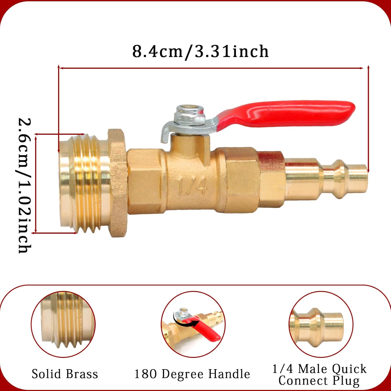 Winterize Blowout Adapter with 1/4