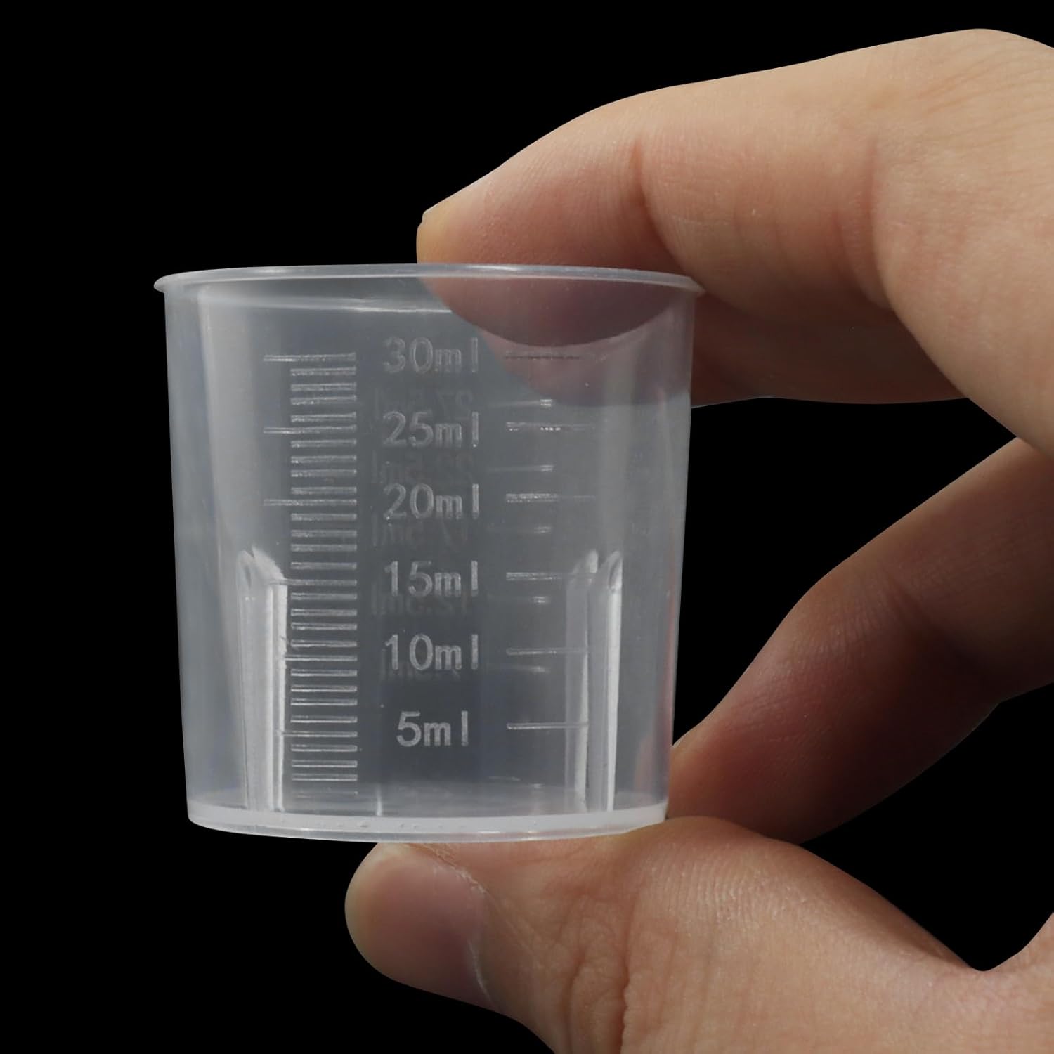 12 Pack 30ml/1.02oz Plastic Measuring Cups, Transparent Kitchen Cups Graduated Medicine Cups, Mini Clear Beakers for Baking Cooking Home Lab - Image 3