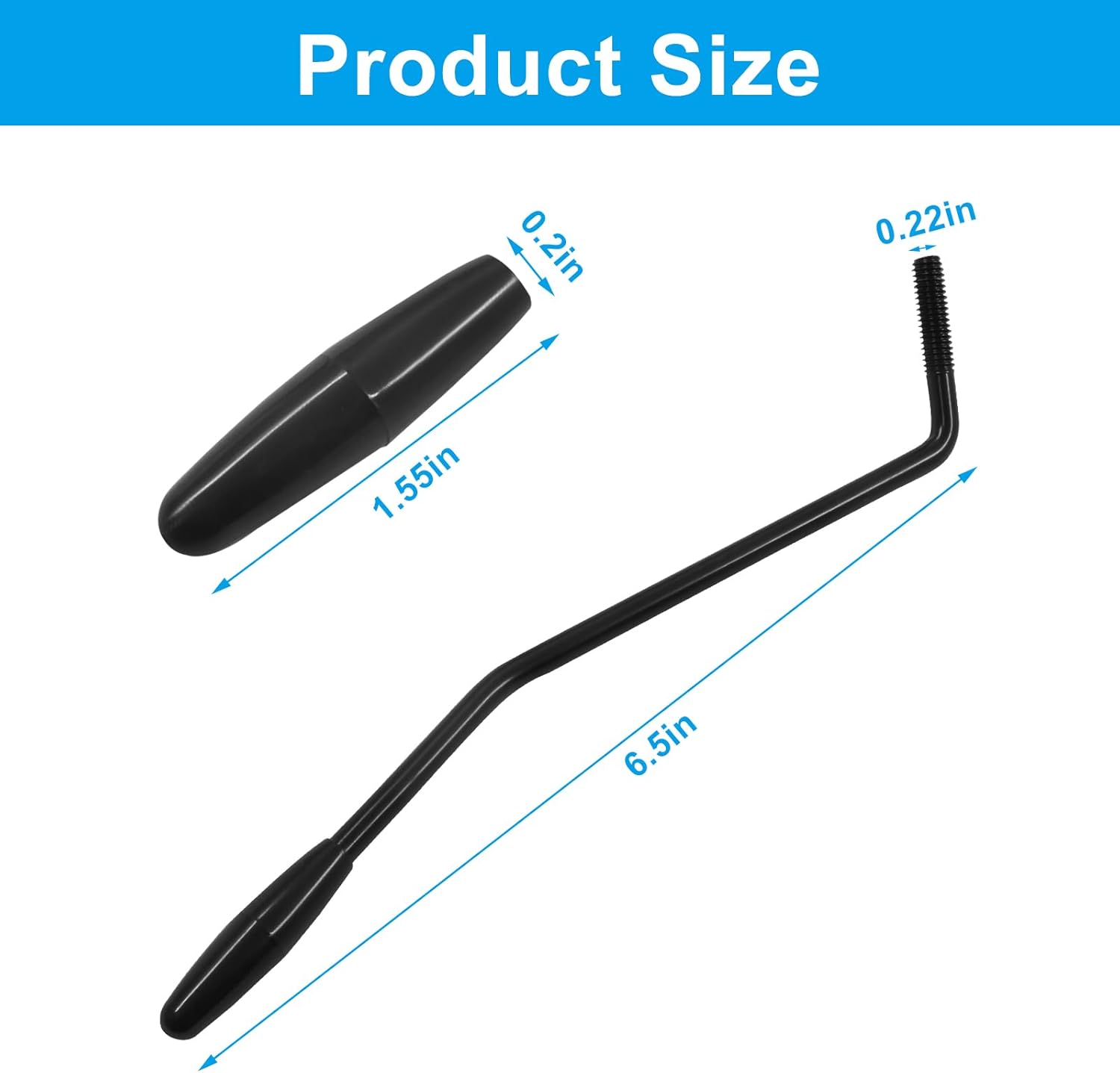 3 Colors 6mm Whammy Bar Tremolo Arm for Electric Guitar, Metal Thread Single Tremolo Arm Compatible with Stratocaster Electric Guitar Replacement - Image 3