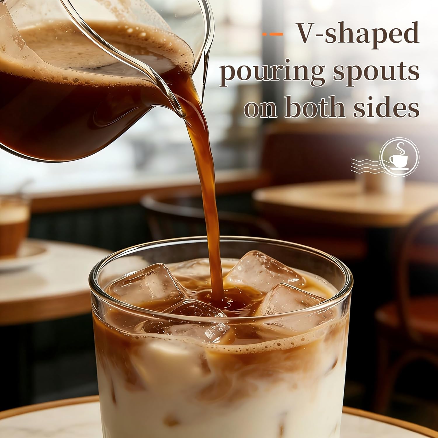 Espresso Cups | 2-Pack,4 oz High-Transparency Glass Doubleshot Coffee Cups, Dishwasher Safe, Dual Pour Design - Image 4