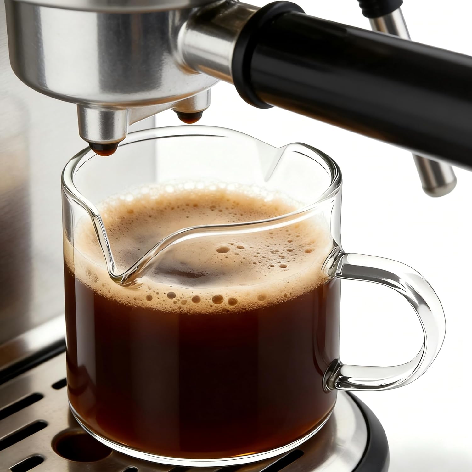 Espresso Cups | 2-Pack,4 oz High-Transparency Glass Doubleshot Coffee Cups, Dishwasher Safe, Dual Pour Design - Image 6