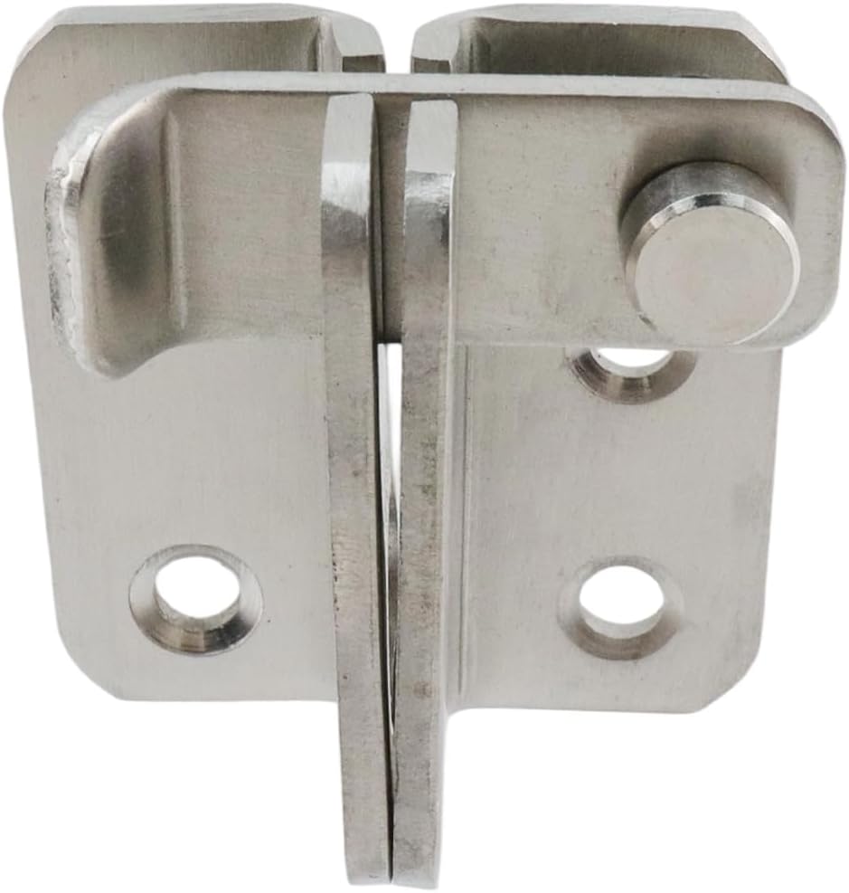 Door Lock Latch Sliding Door Lock Stainless Steel Gate Latches with Padlock Hole Flip Door Latch for Cabinet, Bathroom, Window, Garage Barn Door, Right Open -2pcs - Image 4