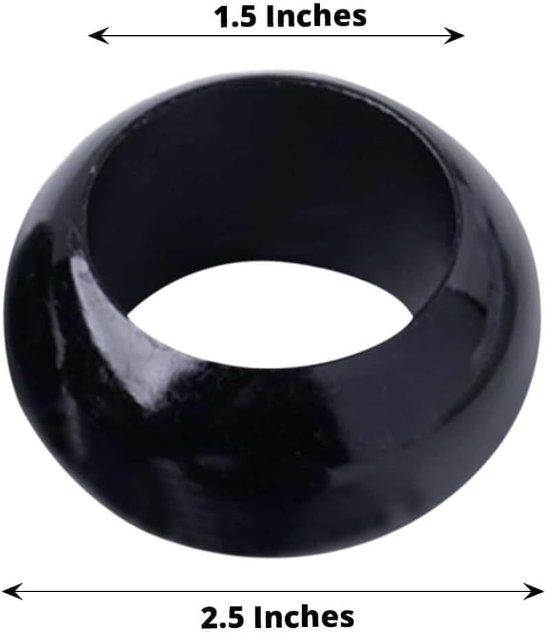 Efavormart 4 PCS Wholesale Black Acrylic Napkin Rings for Place Settings Wedding Receptions Dinner or Holiday Parties Tableware - Image 4