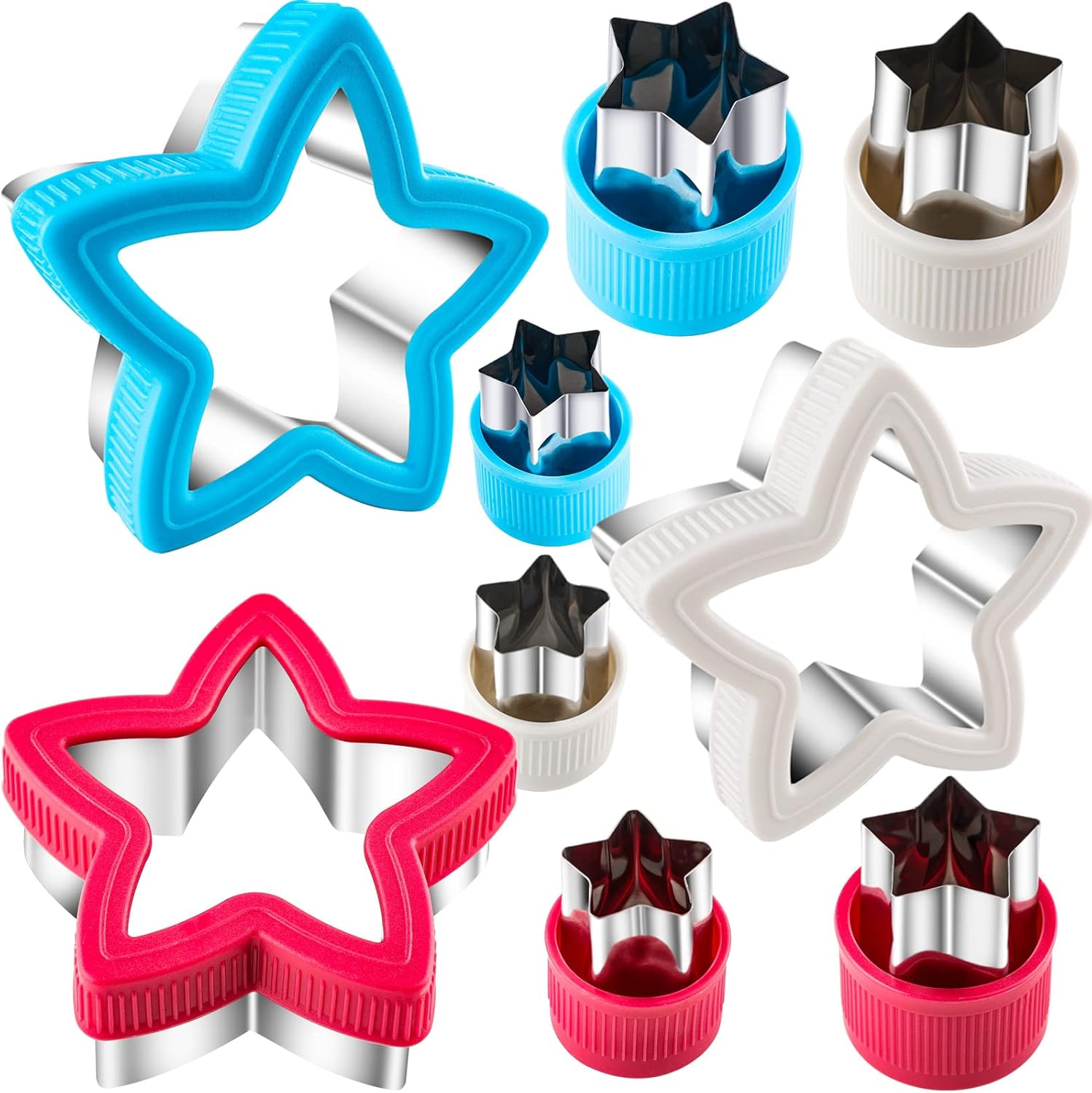 Star Cookie Cutters Set Sandwich Cutters for Kids 9 pieces Shaped Biscuit Fondant Cake Cheese Pastry Molds Christmas Gifts - Image 1