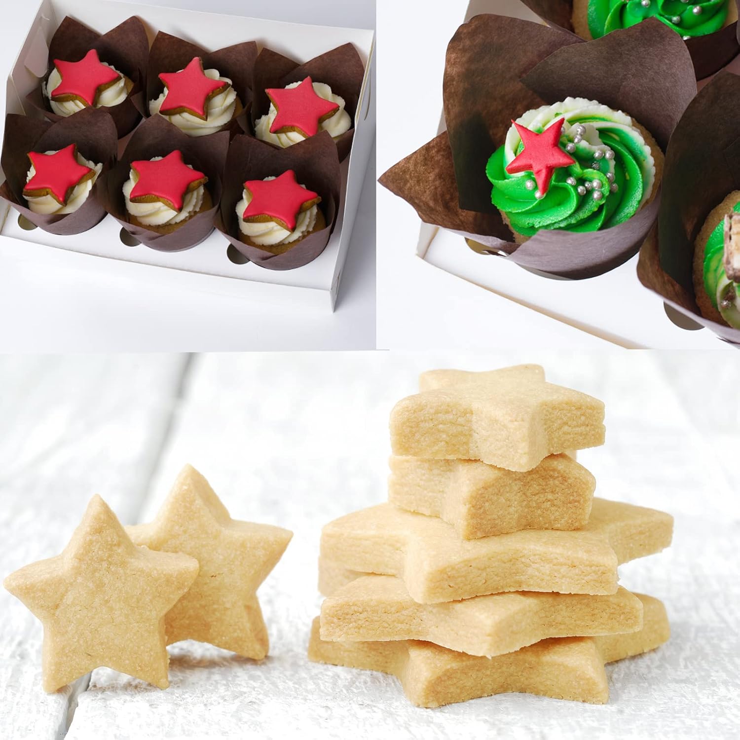 Star Cookie Cutters Set Sandwich Cutters for Kids 9 pieces Shaped Biscuit Fondant Cake Cheese Pastry Molds Christmas Gifts - Image 7