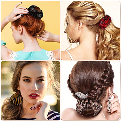 4 Pcs Women's Hair Accessories Bun Clips for Hair Bird Nest Clip Lazy Birds Nest Plate Hairpin Accessories for Women Friendship Gift Christmas Gifts - Image 5