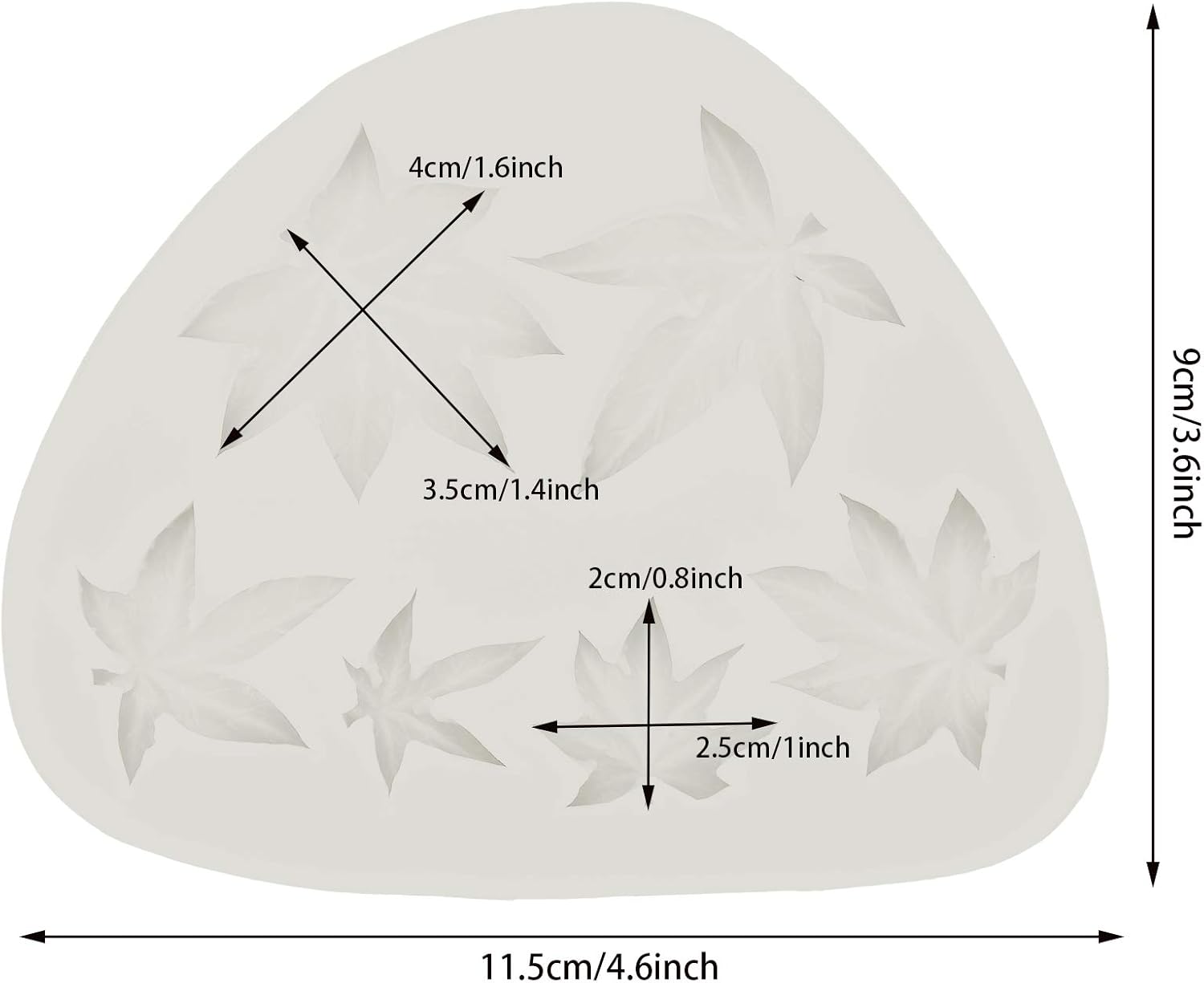 2 Pieces Weed Leaf Cake Fondant Mold Pot Leaves Silicone Mold for Weed Leaf Theme Cake Decoration, Chocolate Candy Polymer Clay Cookie Sugar Craft (Gray) - Image 2