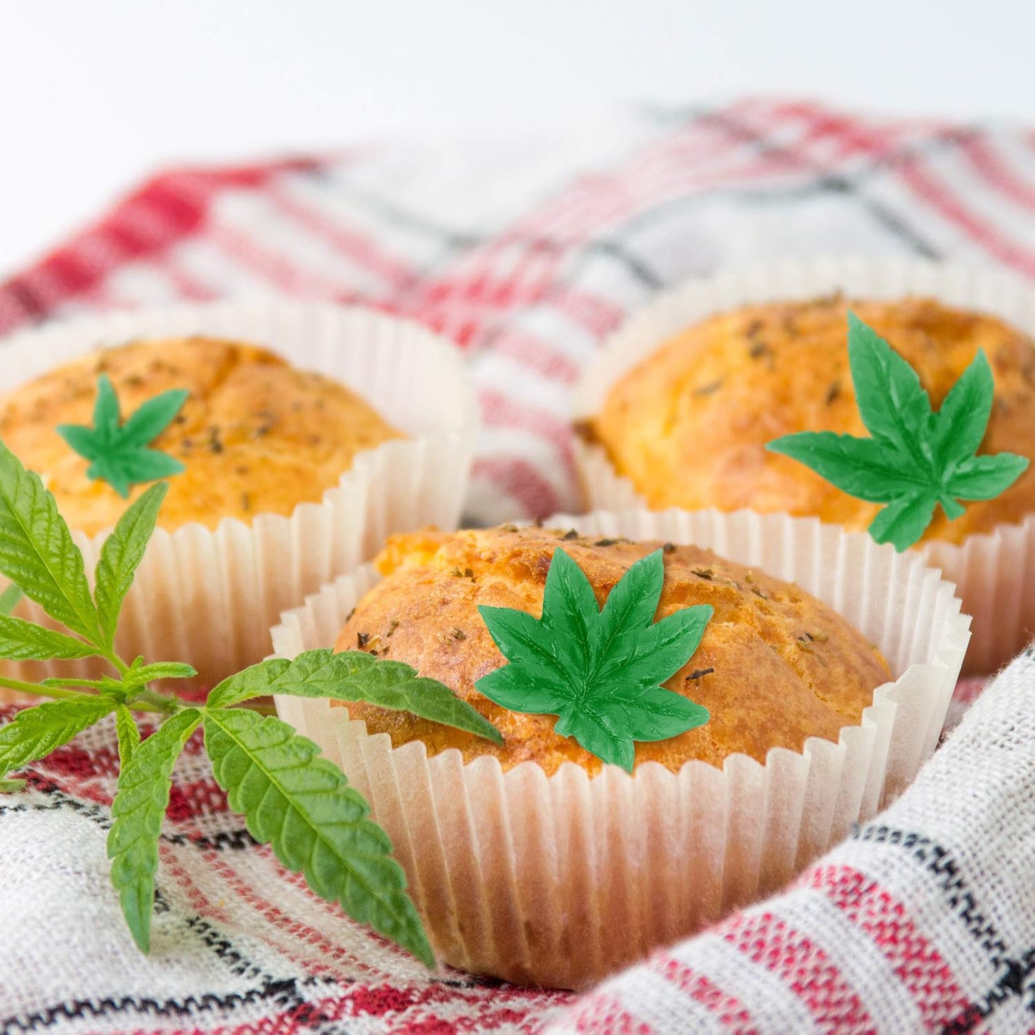 2 Pieces Weed Leaf Cake Fondant Mold Pot Leaves Silicone Mold for Weed Leaf Theme Cake Decoration, Chocolate Candy Polymer Clay Cookie Sugar Craft (Gray) - Image 7