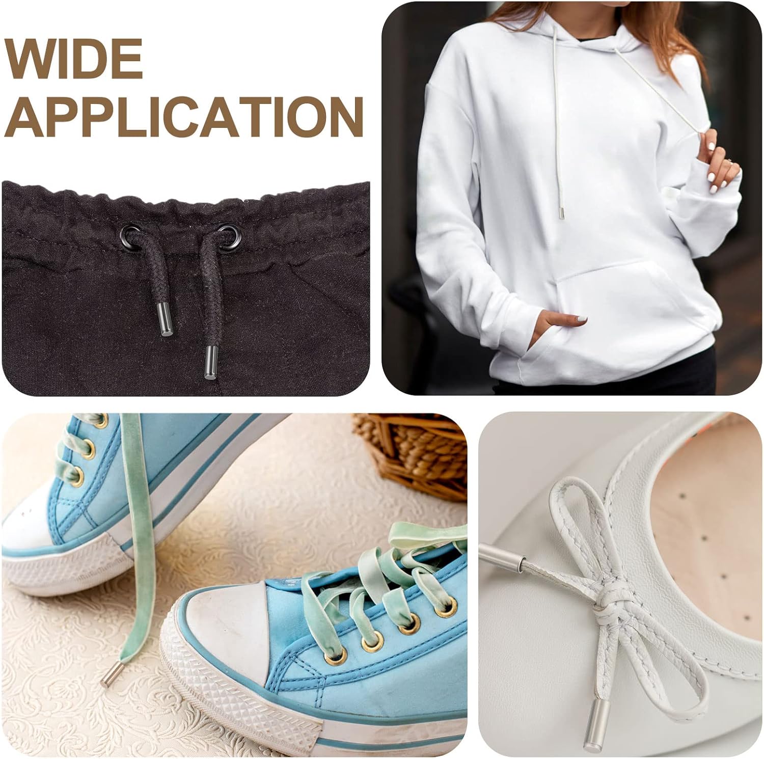Shoelace Tips, Alloy Shoe Lace Ends Tips, Cylindrical Tip Replacement for Shoestring - Image 7