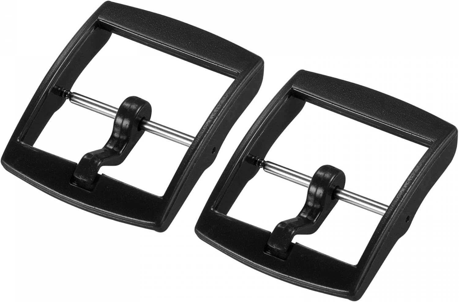 Watch Strap Clasp Replacement Plastic Buckle for 20mm Width Watch Bands Black 2 Pcs - Image 1