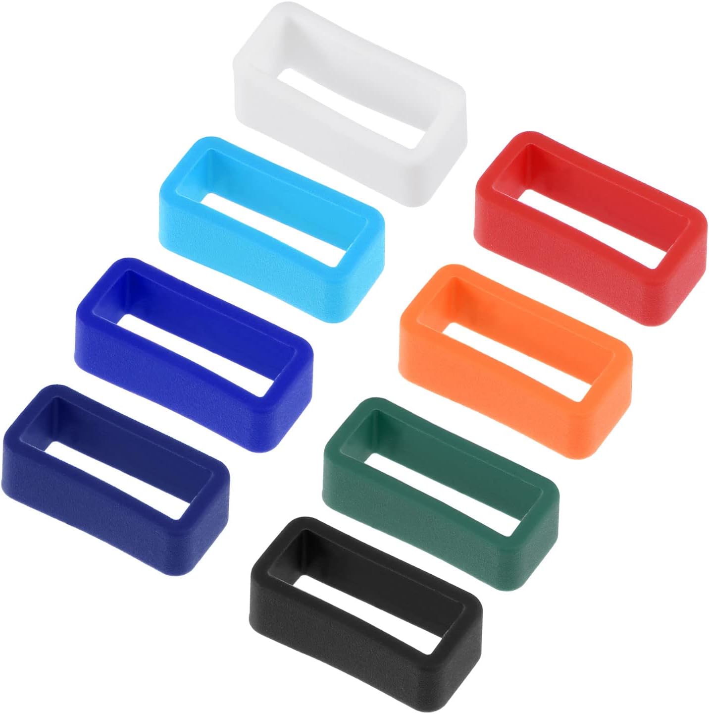 Watch Strap Holder Loop, Rubber Replacement Fastener Rings Silicone Watch Retainers for 16mm Width Watch Band Mix Color 8 Pcs - Image 4