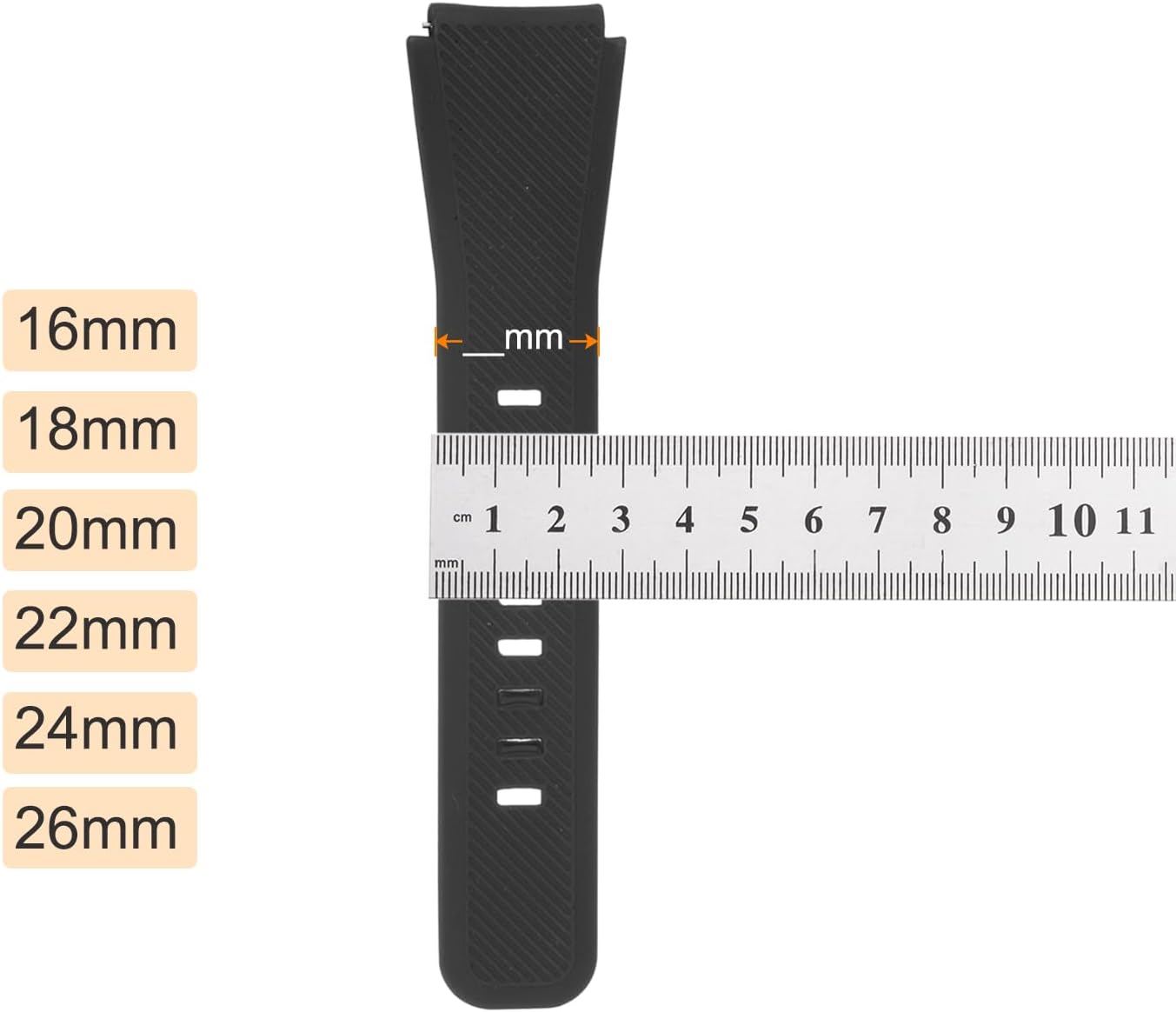 Watch Strap Holder Loop, Rubber Replacement Fastener Rings Silicone Watch Retainers for 16mm Width Watch Band Mix Color 8 Pcs - Image 6