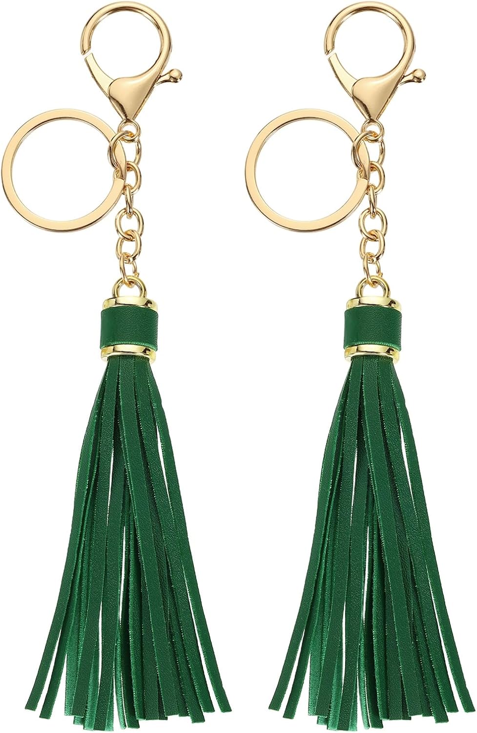 Leather Keychain Tassels, Women Tassel Bag Charm with Lobster Clasp Key Ring for Handbag Purse - Image 1