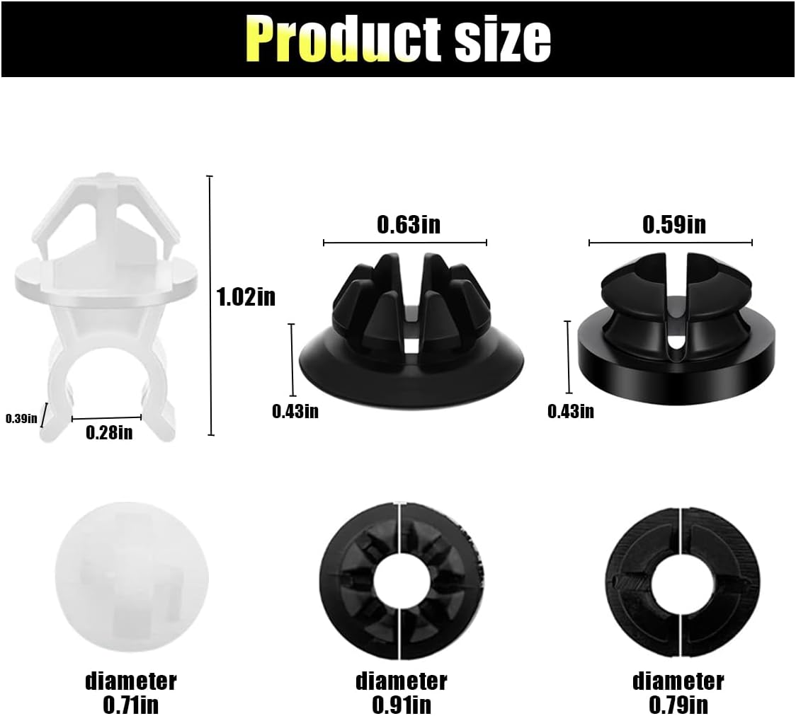 30PCS Hood Prop Rod Holder Clips, Compatible with 91503-SS0-003, Fit Most Cars - Image 2