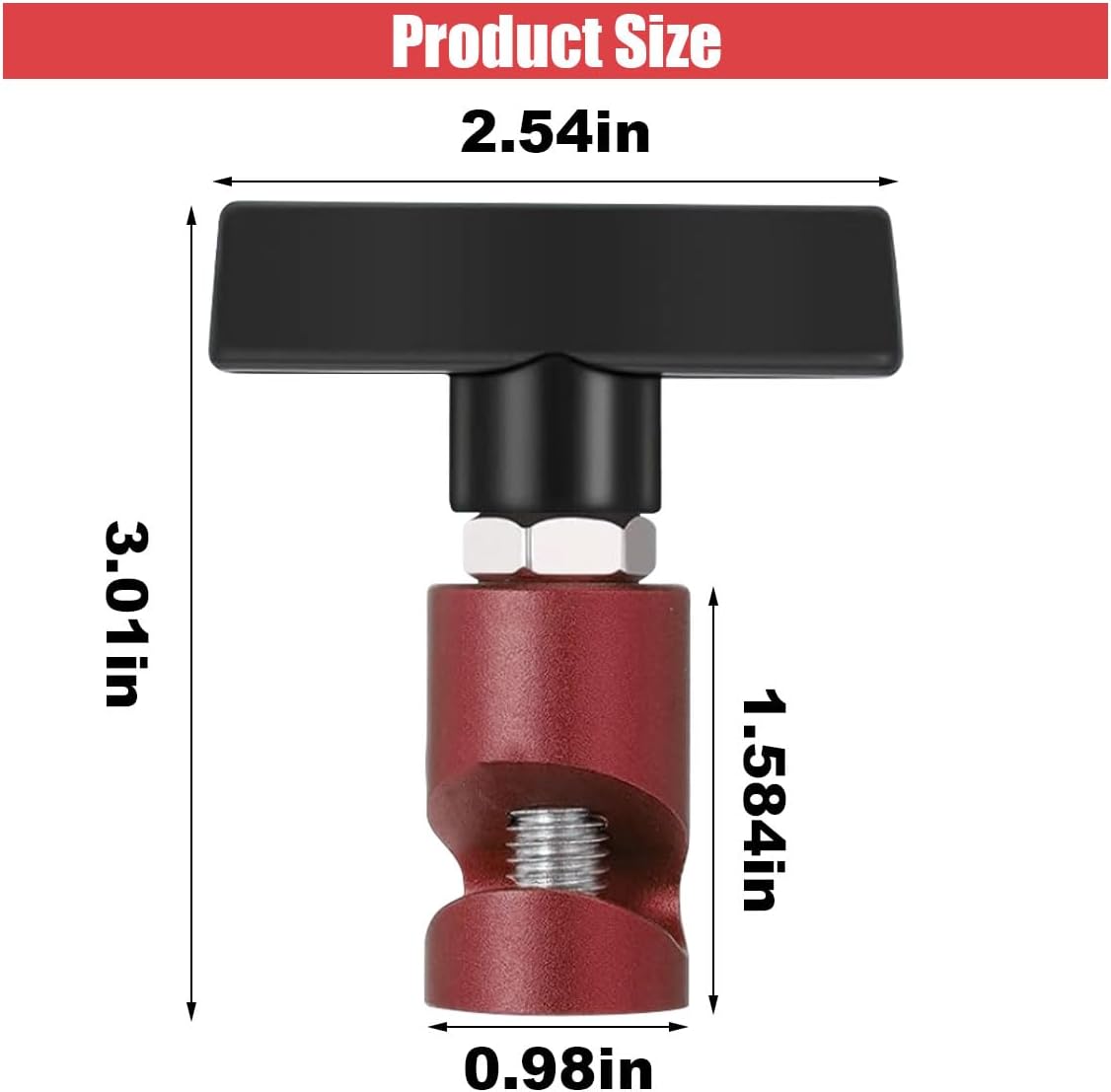 Car Lift Support Clamp, Hood Strut Clamp Spark Plug Caliper 2-in-1 Tool, Car Hoods Prop Rod Hood Stay Holder, Universal Auto Support Rod Retainer Accessories for Cars (Red) - Image 2