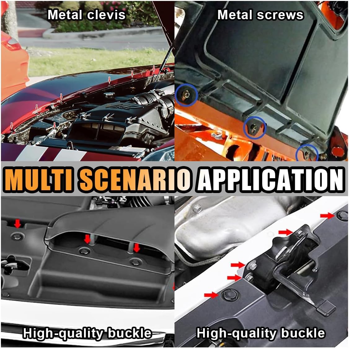 35PCS Car Body Bolts & Extruded U-Nuts Clips Kit - Bumper Fenders Liner Push Retainer Fastener Kit for Engine Under Cover, Universal Splash Shield Guard Bolts Fastener Rivet Clips for Most Cars - Image 4
