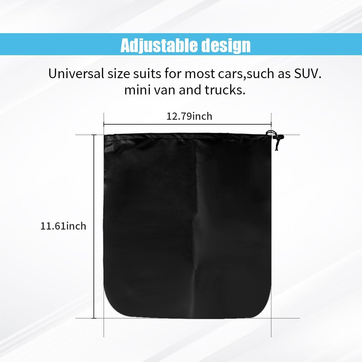 4PCS Car Side Mirror Covers - Waterproof Snow Mirror Cover Protects from Ice Snow Frost Dew Rain Bird Poop - Silver Coated Rearview Protection Cover Winter Snowproof Accessories for Cars Trucks SUVs - Image 2