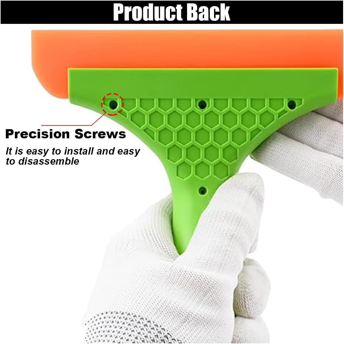 Small Silicone Window Squeegee, Car Windshield Water Blade Scraper, Multifunctional Squeegee with 5.9 Inch Blade and Non-Slip Handle, Auto Cleaning Accessory for Window, Mirror, Glass, Home (Green) - Image 4
