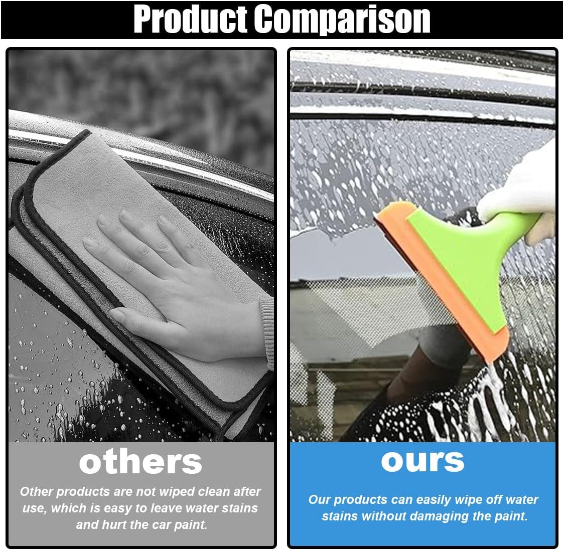 Small Silicone Window Squeegee, Car Windshield Water Blade Scraper, Multifunctional Squeegee with 5.9 Inch Blade and Non-Slip Handle, Auto Cleaning Accessory for Window, Mirror, Glass, Home (Green) - Image 6