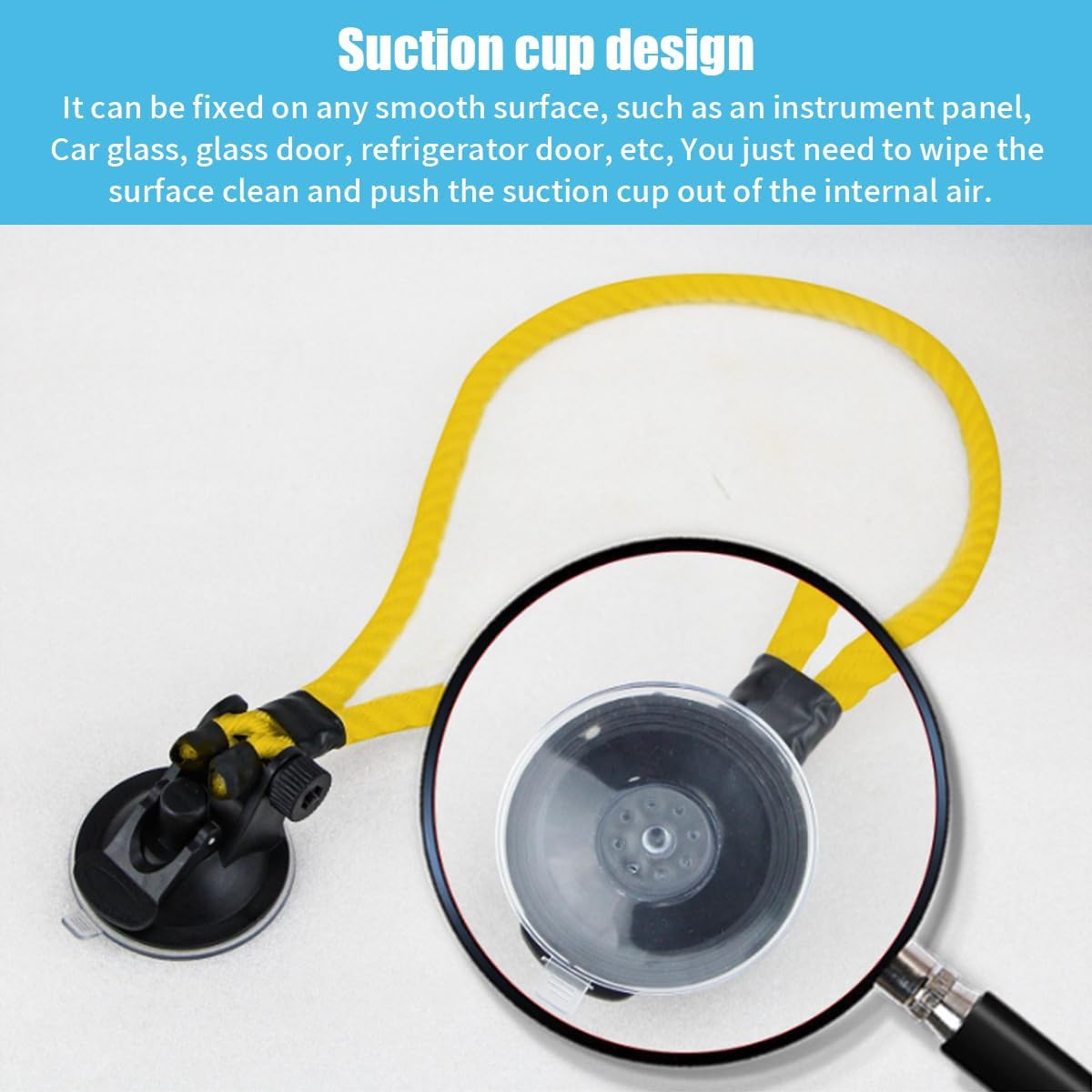 Hat Mounts for Cars, Handmade Rope Cowboy Hat Holder with Suction Cup, Hat Holder Rack to Keeps Your Hat On The Dash, Auto Universal Interior Accessories for Truck, SUV, Car (Yellow) - Image 4