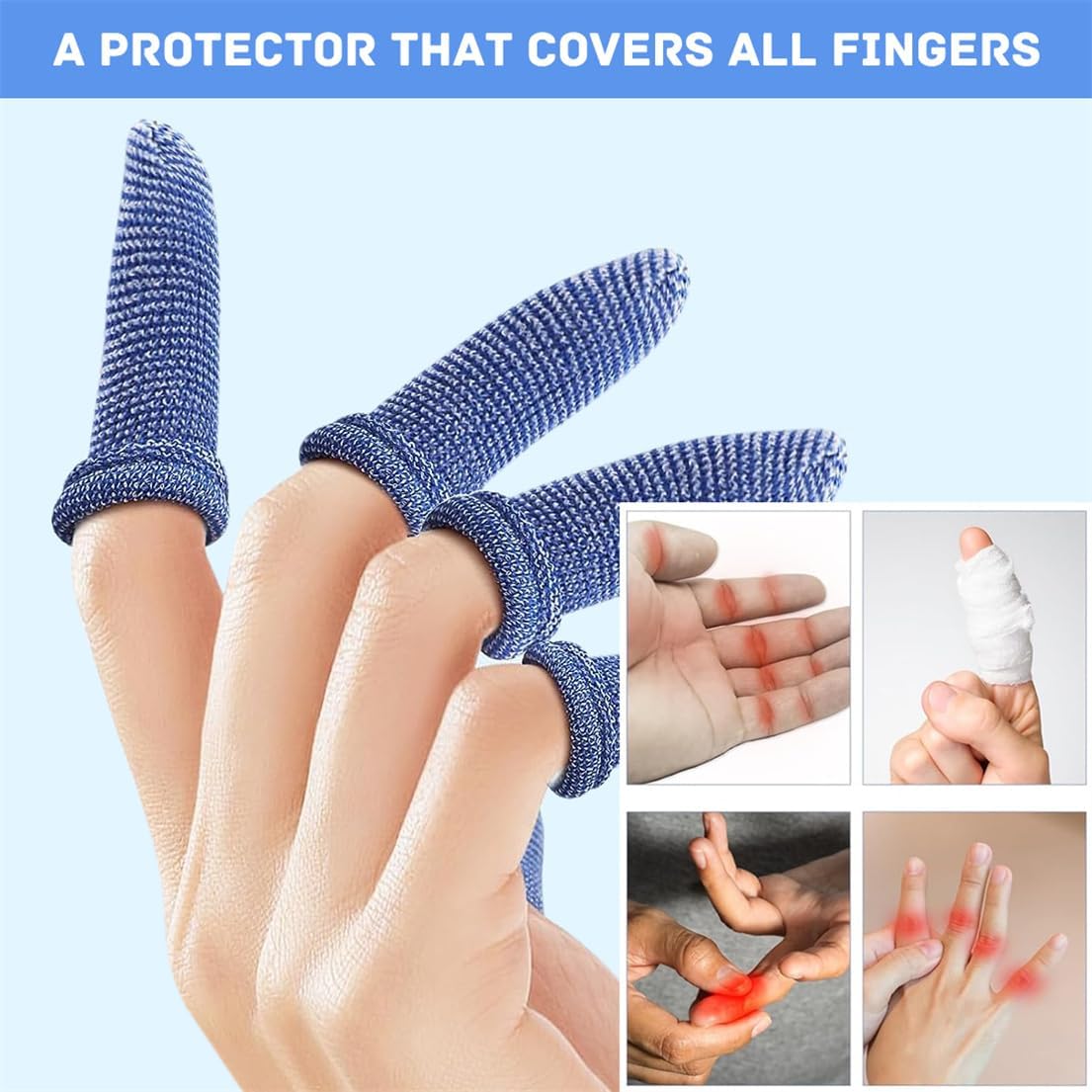 Finger Bandage Finger Roll Tubular Bandage 30 Pieces Breathable Finger Cots Wounds Care Dressings Elastic Thumb Bandages for Finger Sprains First Aid Scald Protection Gardening Work - Image 6