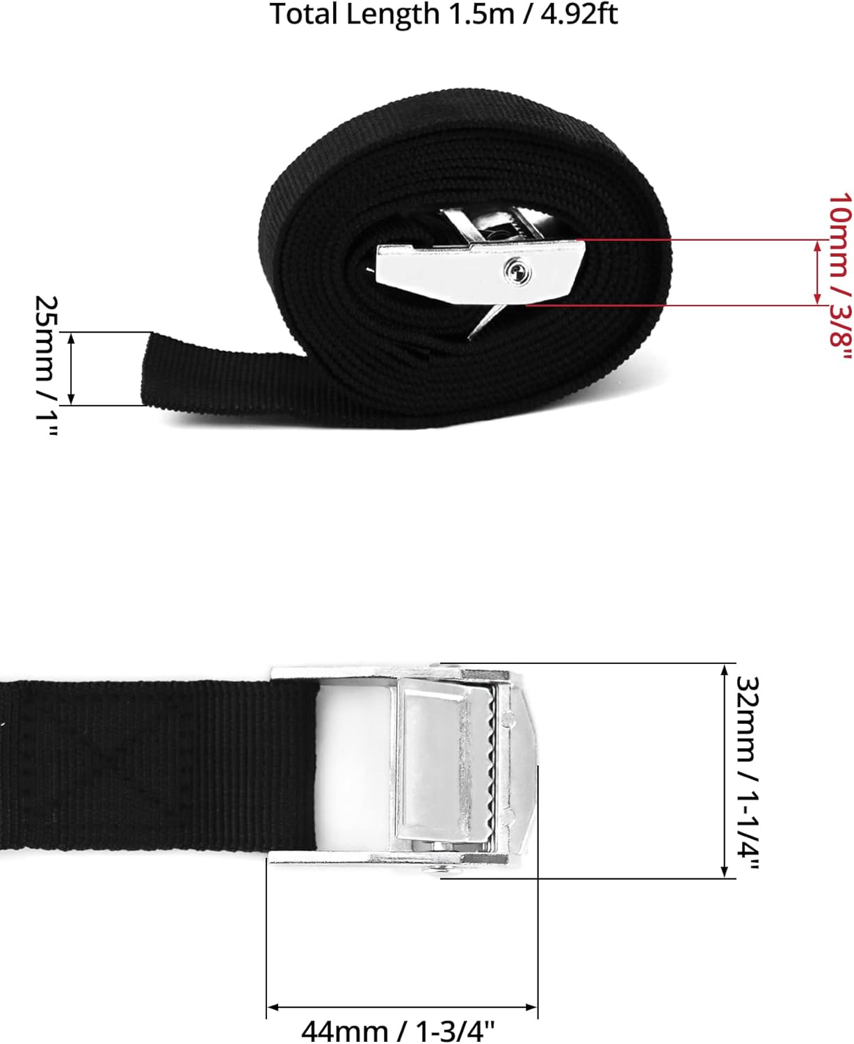 Safety Lashing Kit, 42Pack Battery Box Retaining Strap Kit Large Retaining Strap for Batteries, Coolers and Fuel Tanks, Effectively Prevents Equipment from Slipping - Image 6