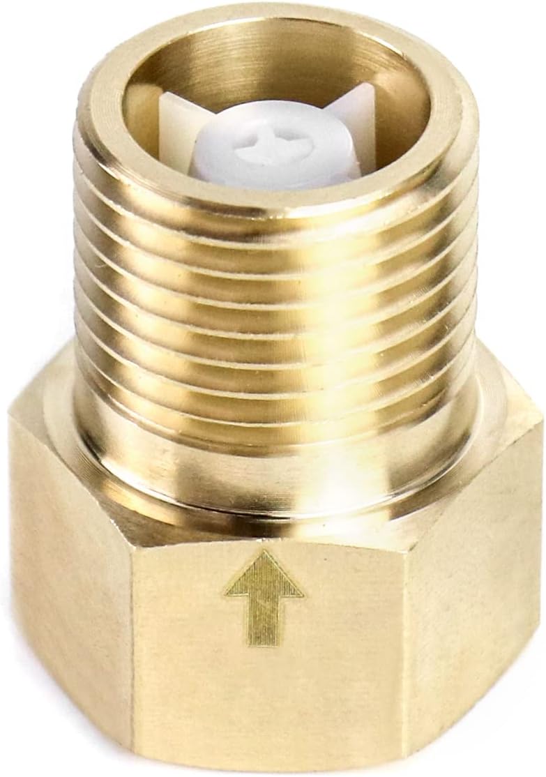 2Pcs Brass One-way Check Valve, 1/2